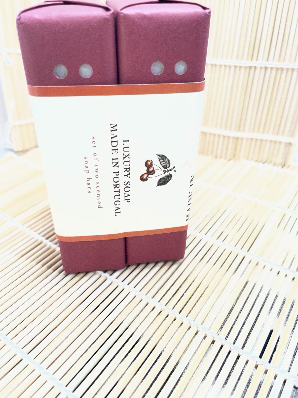 NEW 2 PK Castelbel Cherry Bar Soap LUXURY INTENSE Cherry Vanilla Scent. LTD ED.