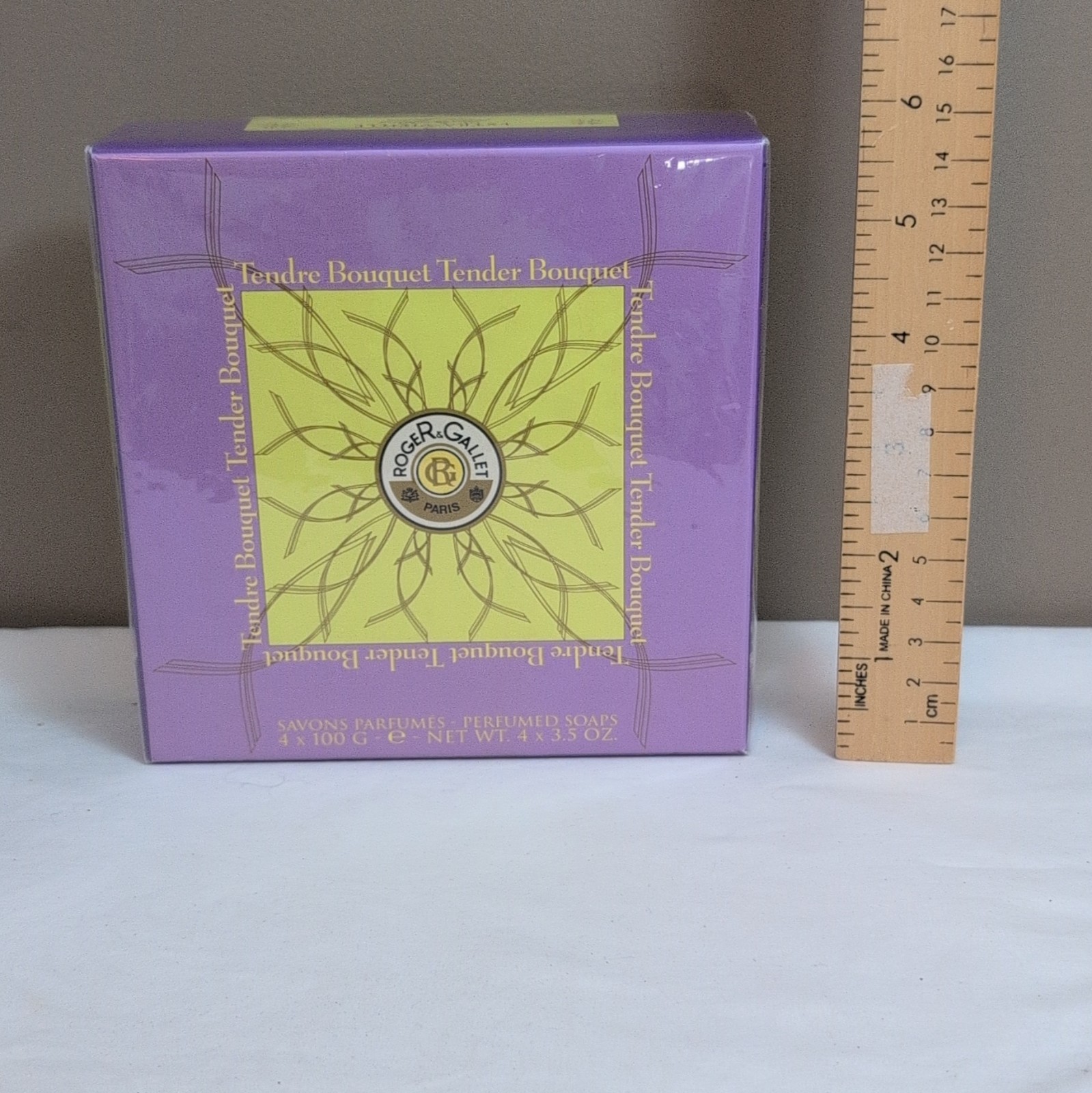 Vintage Roger & Gallet Tendre Bouquet Soap Set 4x100g Paris France Late 1980s