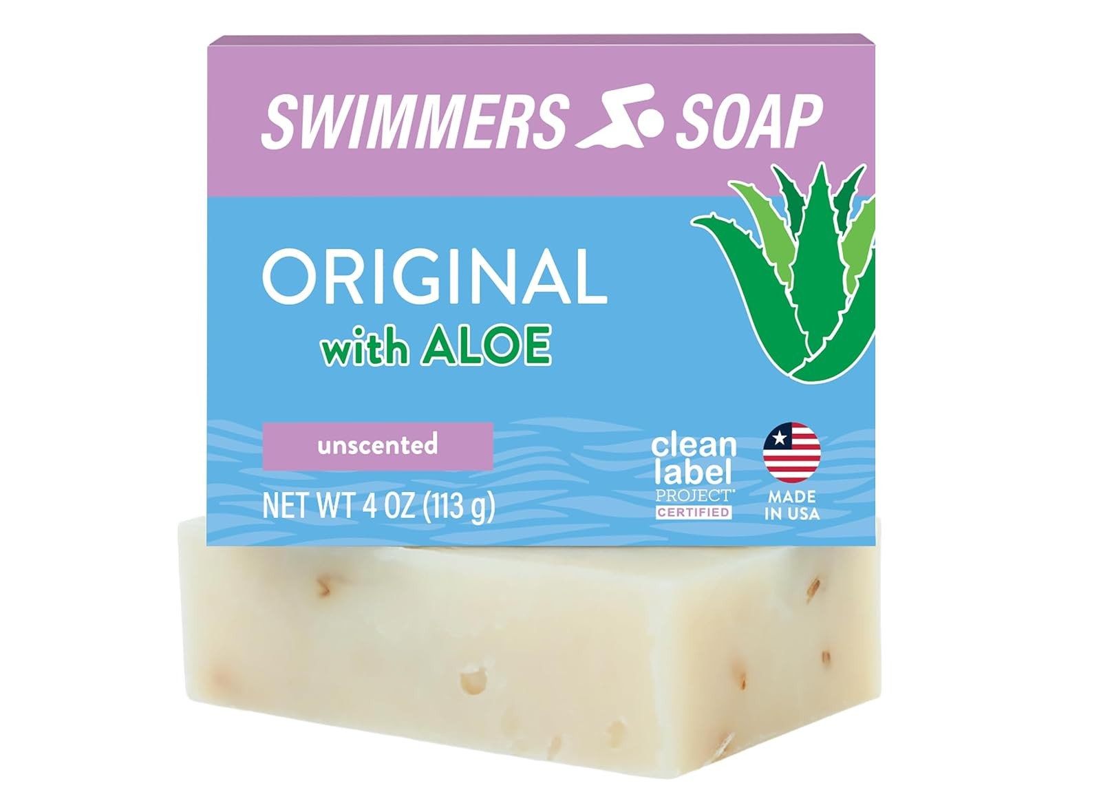 “Swimmers Soap 4oz Bar – Natural Chlorine Removal Body & Face Wash Bar”