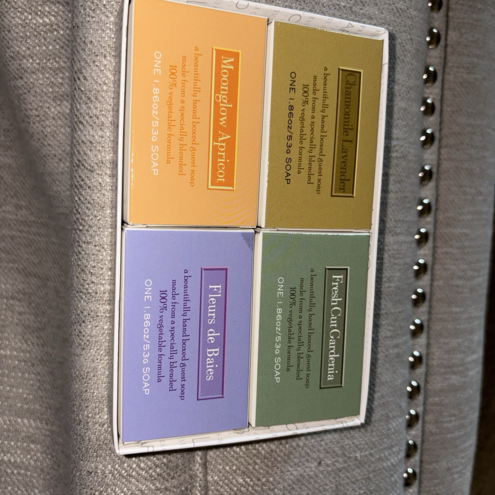 Lafco Guest Soap Set, 4 Soaps, 1.8 oz ea, New Older Set in Box
