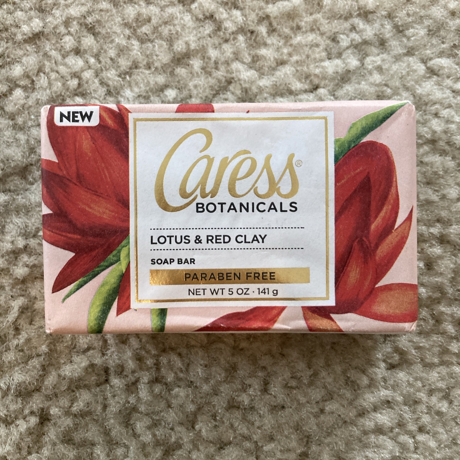 Caress Botanicals Lotus & Red Clay Paraben Free Bar Soap 5oz