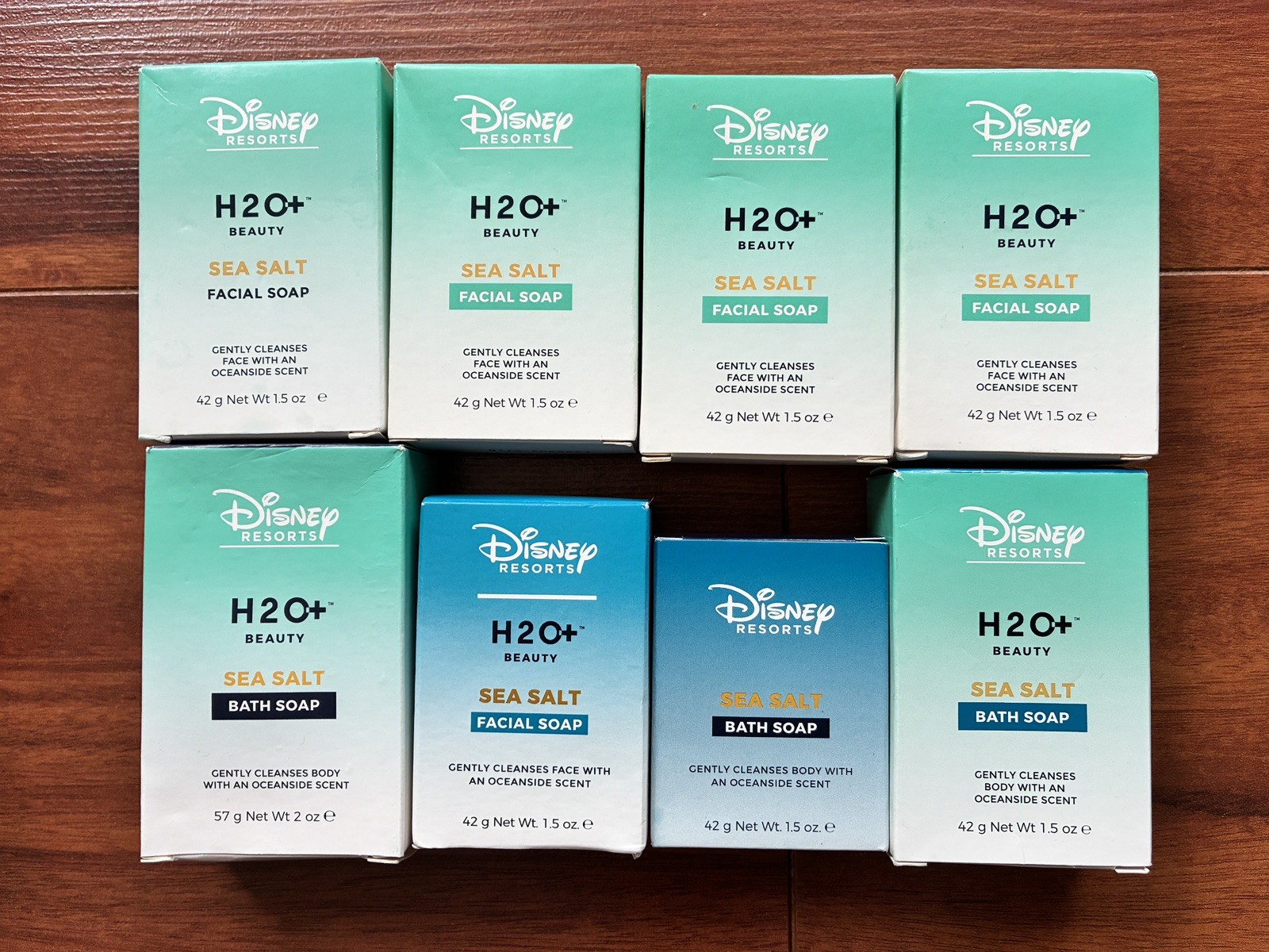 Disney Resorts Parks H2O+ Beauty Sea Salt 5 Facial soap & 3 Bath soap