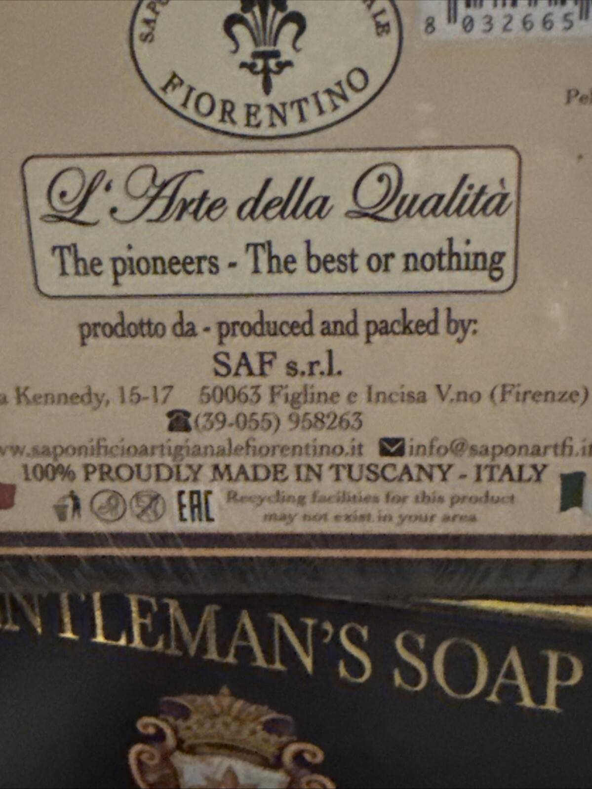 SANDALWOOD GENTLEMAN’S SCENTED SOAP SAPONIFICIO ARTIGIANALE FIORENTINO 6 X 4.4oz