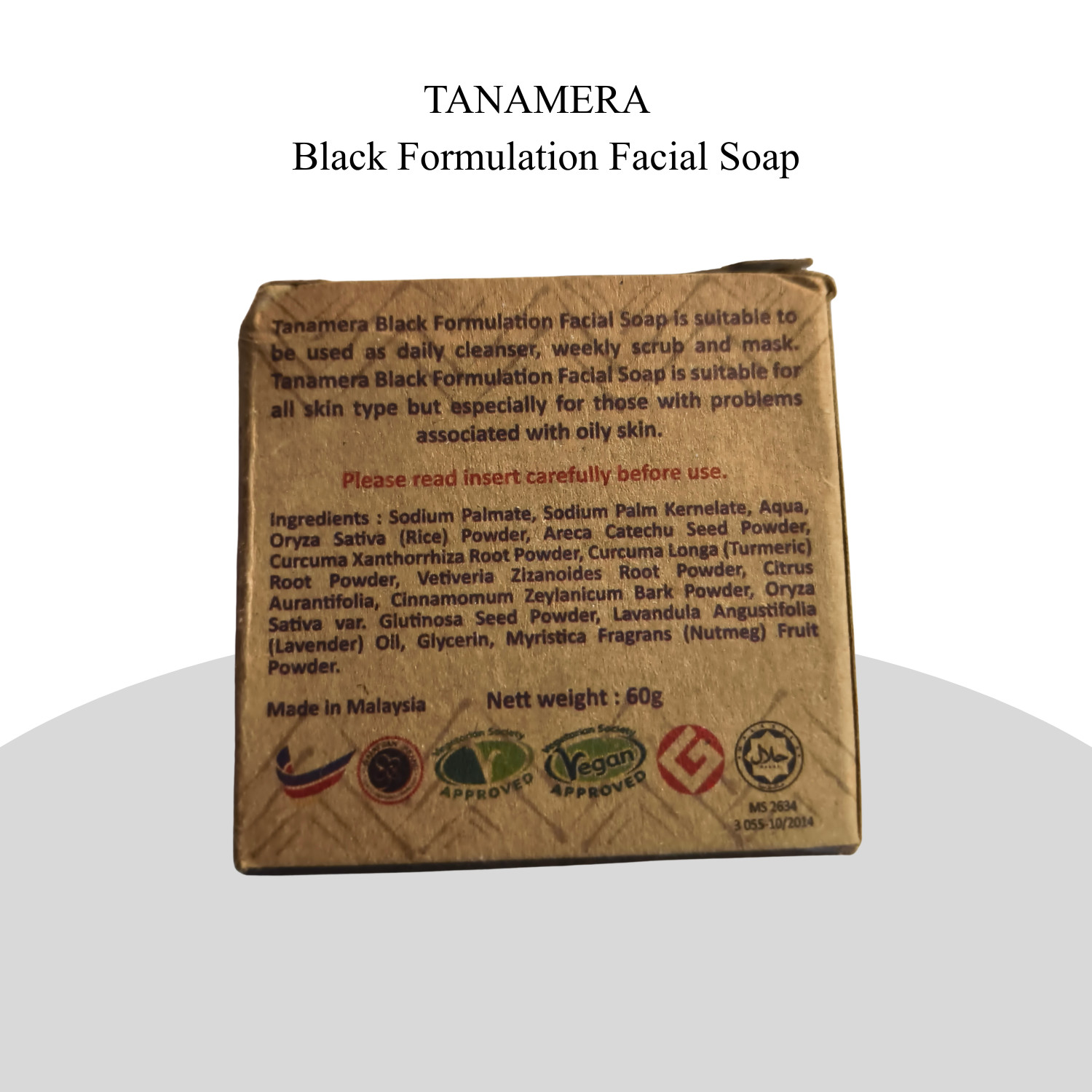 TANAMERA Natural Herbal Body & Face Scrub Soap Clear Skin & Remove Oil Anti Acne