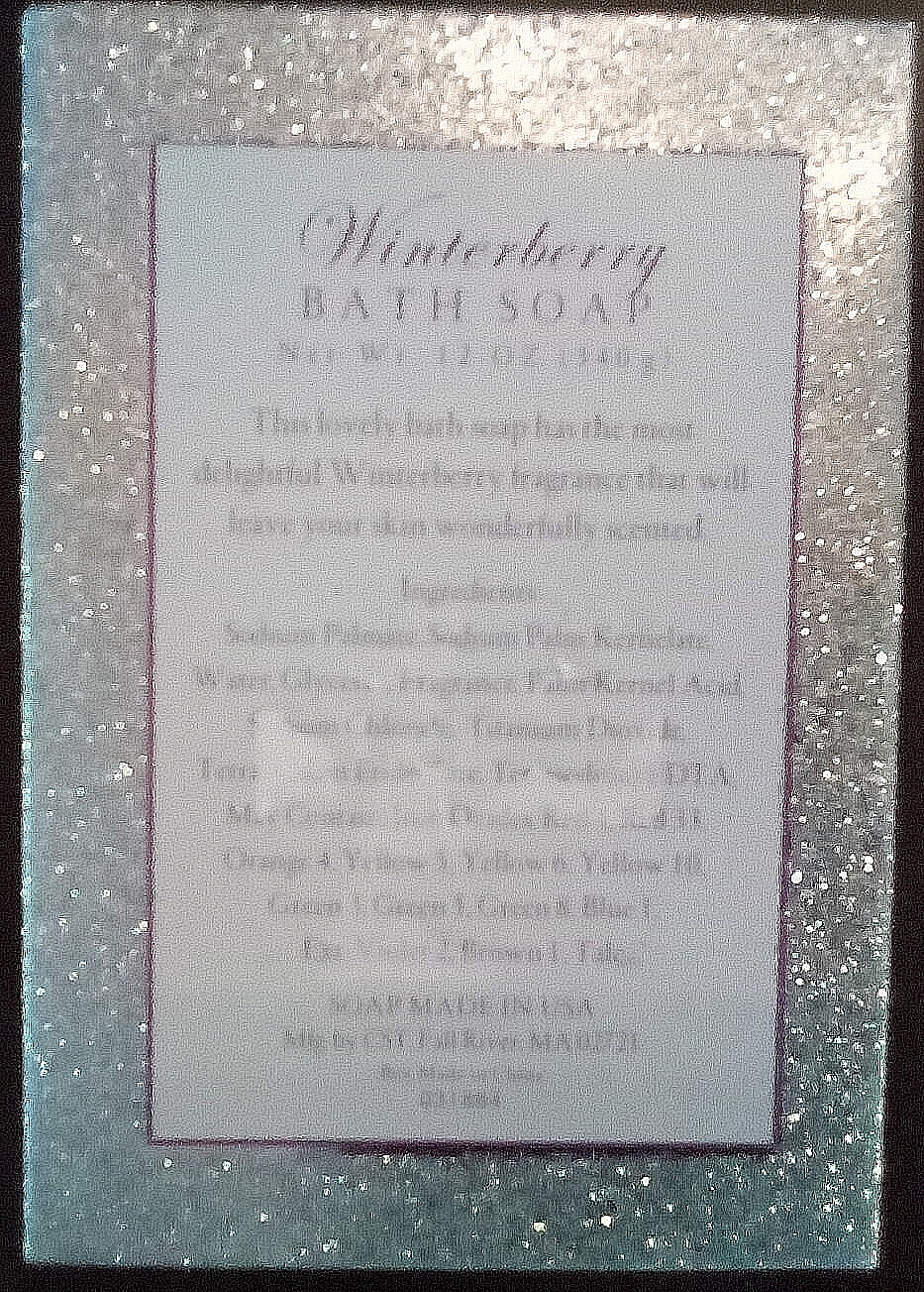 NIB ~ Winterberry “Snowflake” GLYCERIN 12 oz Bar Soap in Gift (Card) Box • USA