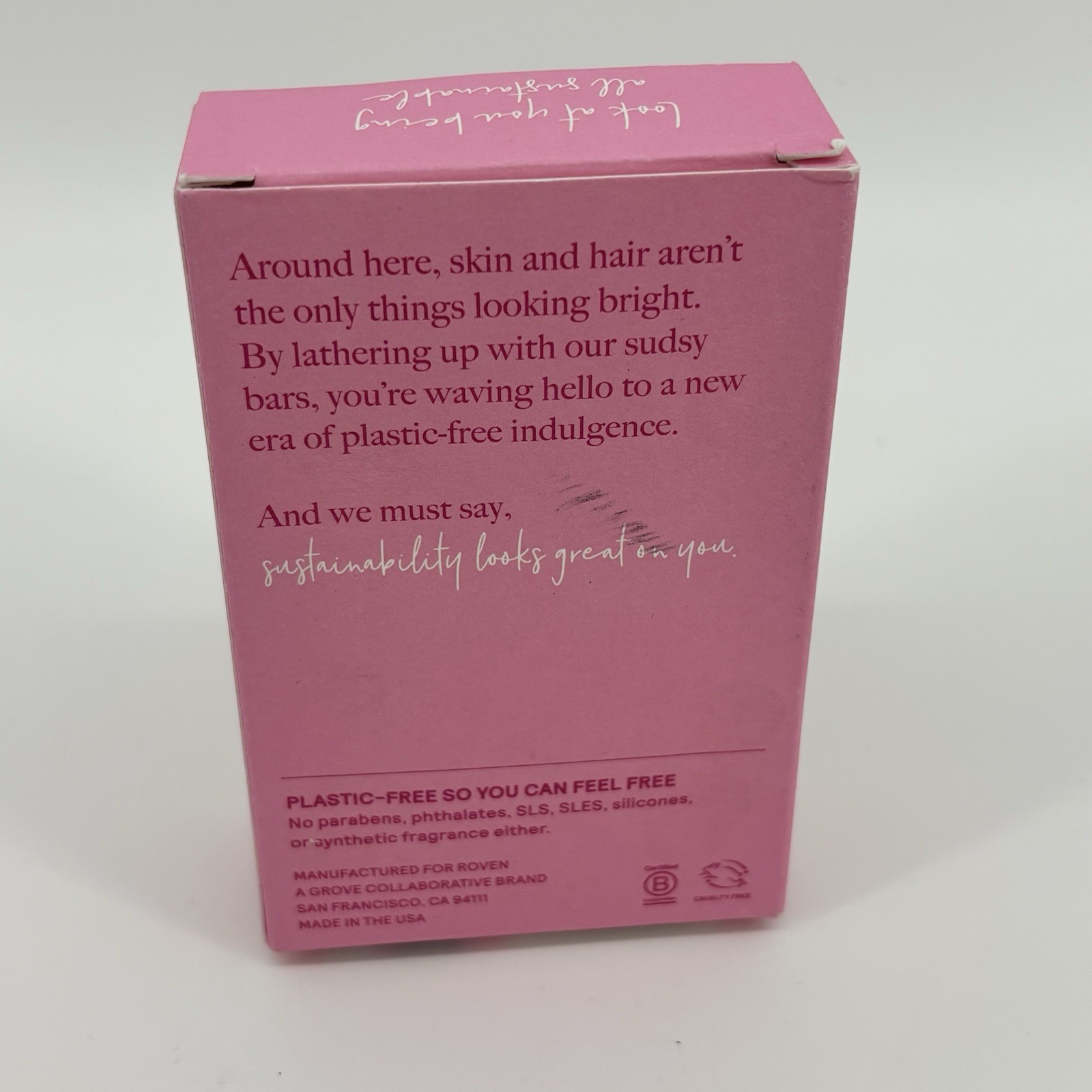 Roven Peach not Plastic Bar Soap Super Fresh Hand & Body Soap 4oz Paraben Free