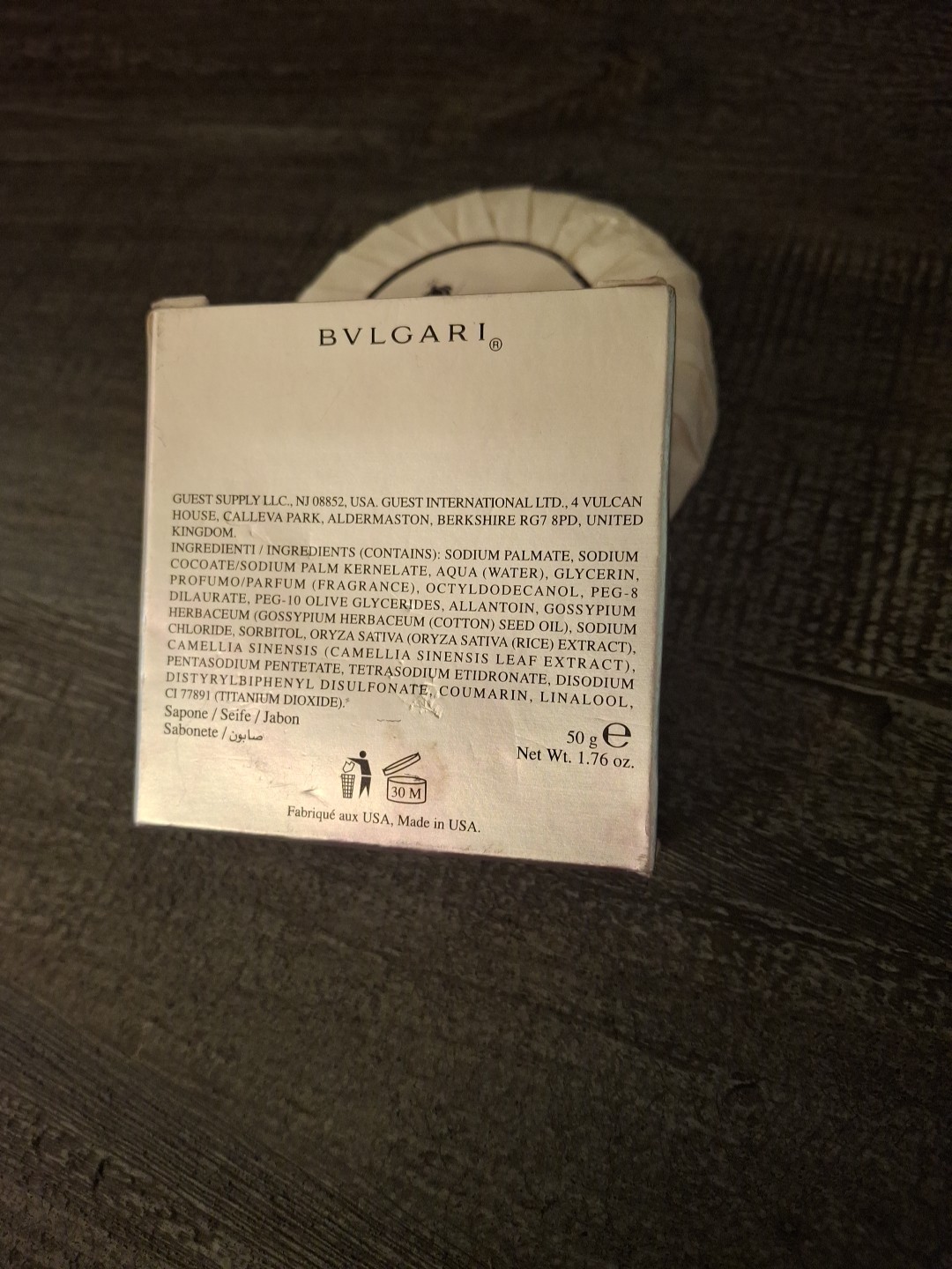 Lot Bvlgari Au The Blanc Eau Parfume’e Boxed 1.76oz & Wrapped 2.6oz Soaps