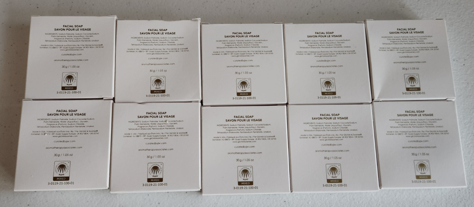 10X Aromatherapy Associates Balance Facial Bar Soap NEW Travel Size 1.05 oz