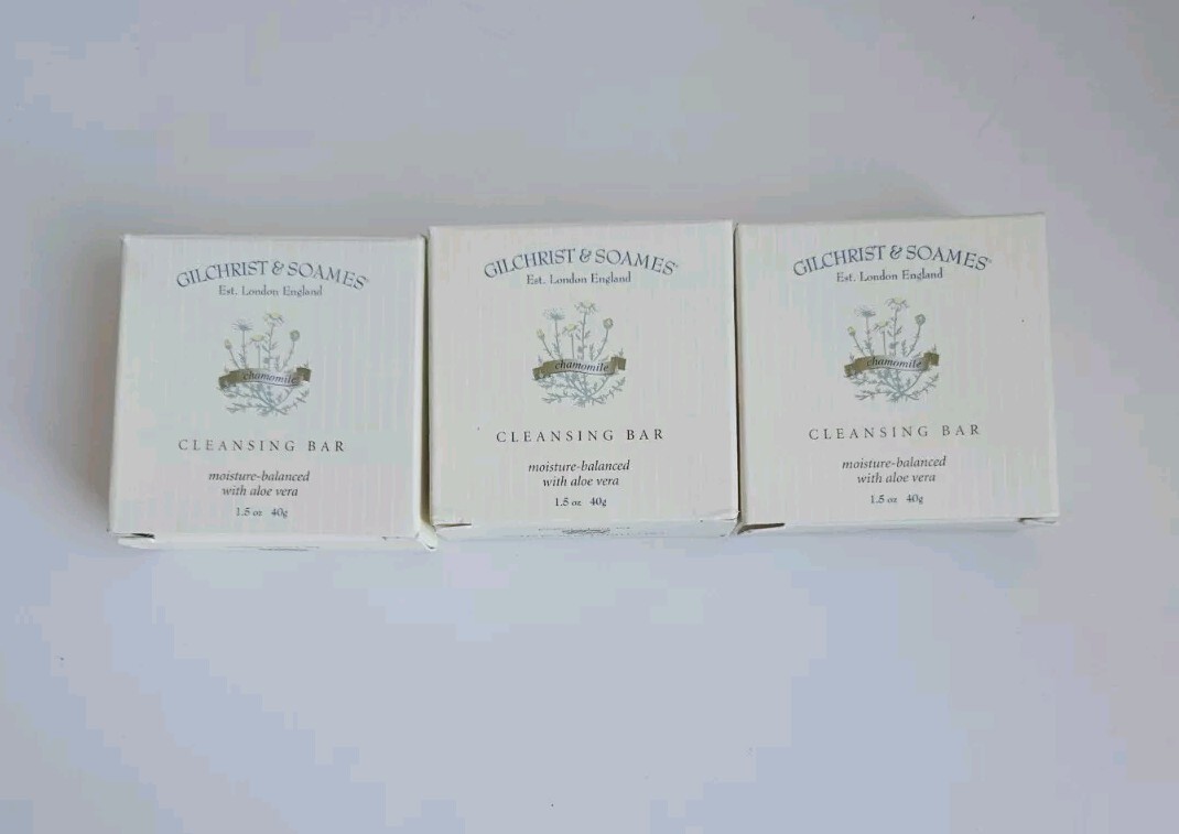 Lot Of 3 Gilchrist & Soames Aloe Vera Moisturizing Skincare Soap 1.50 oz