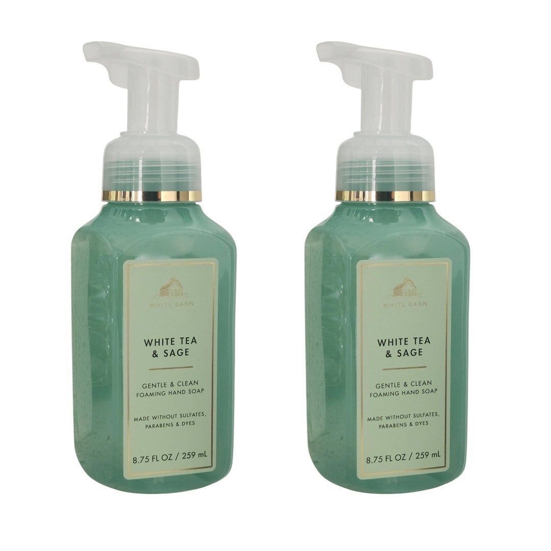 2 BRAND NEW Bath & Body Works White Tea & Sage Foaming Hand Soap 8.75 OZ