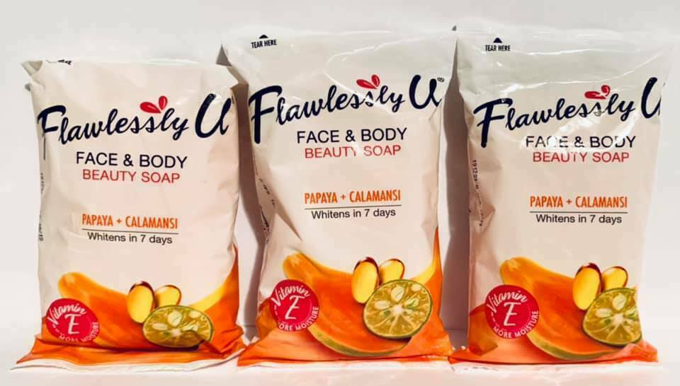 Flawlessly U EXTRACT PAPAYA CALAMANSI Skin White Face WHITENING LIGHTENING SOAP