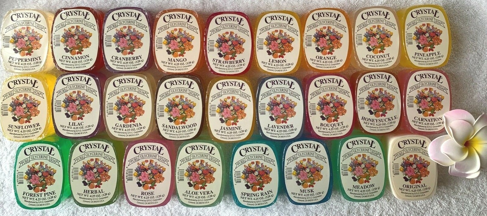 CRYSTAL PURE GLYCERINE Soap***U chOOsE scEnt(s)***4.25 oz/120 g~BRAND NEW~SEALED