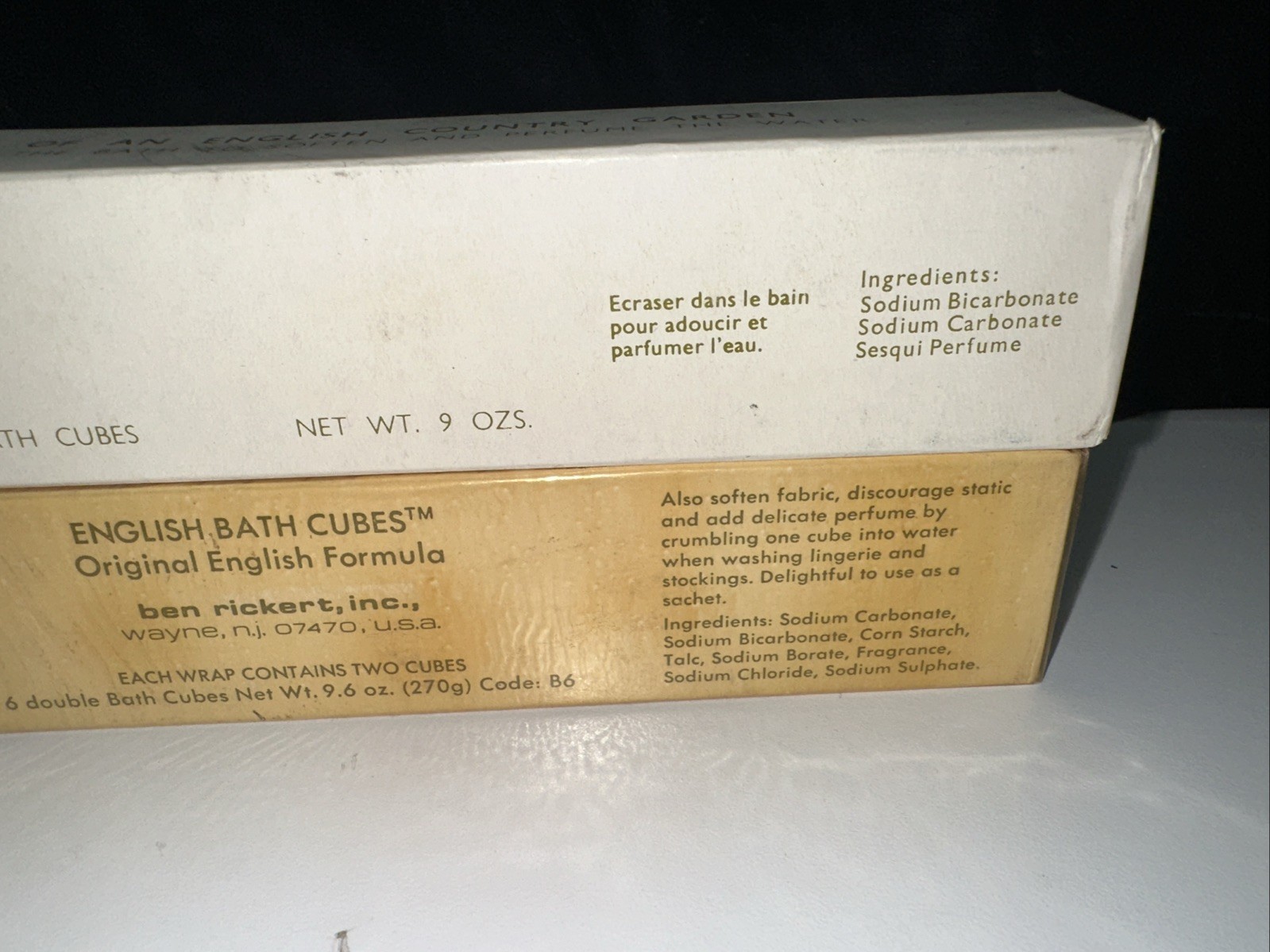 2 SETS OF 6–Vintage English Country Garden Bath Cubes– 12 Cubes Total