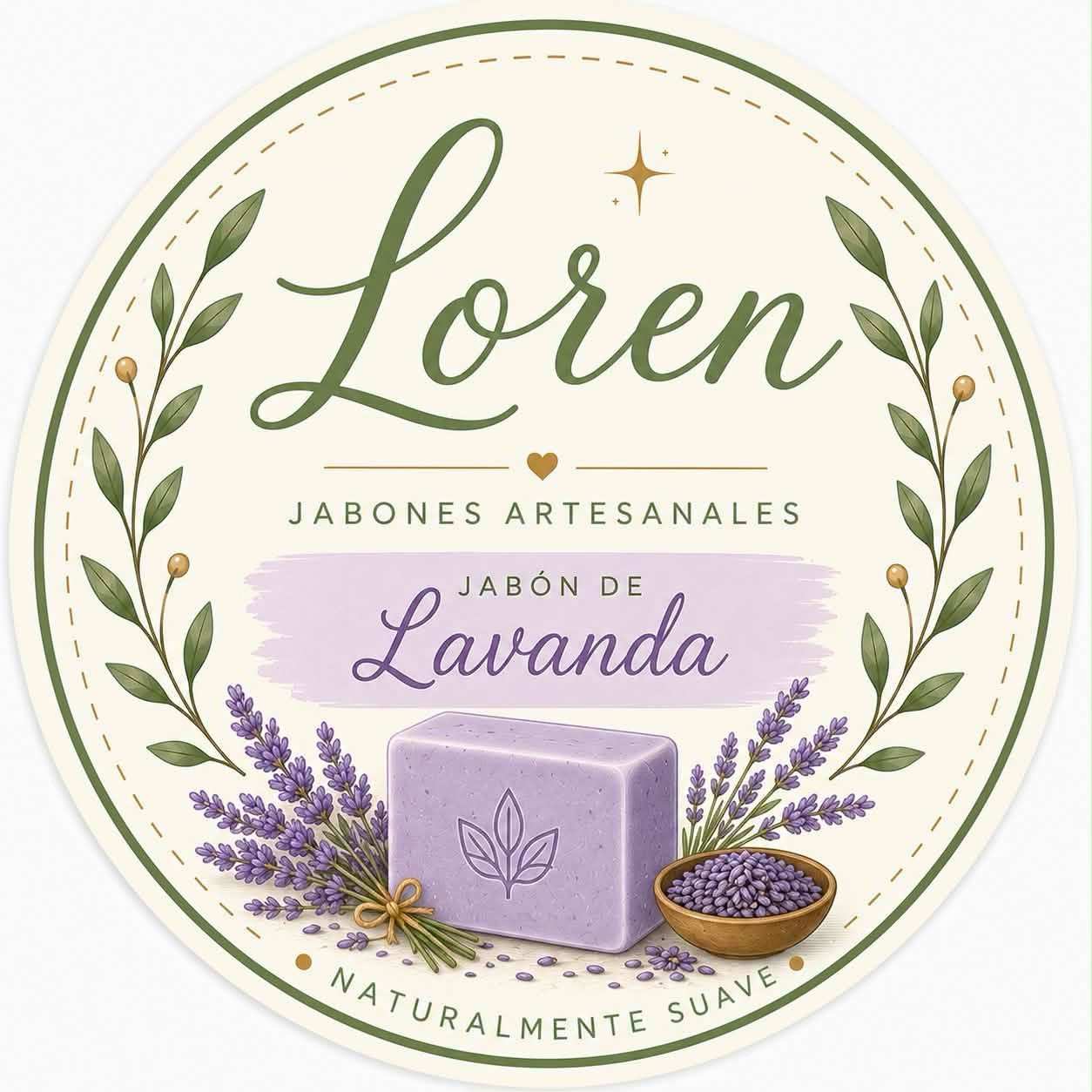 Loren Jabones Artesanales Handmade Lavender Floral Flower Body Bar Soap