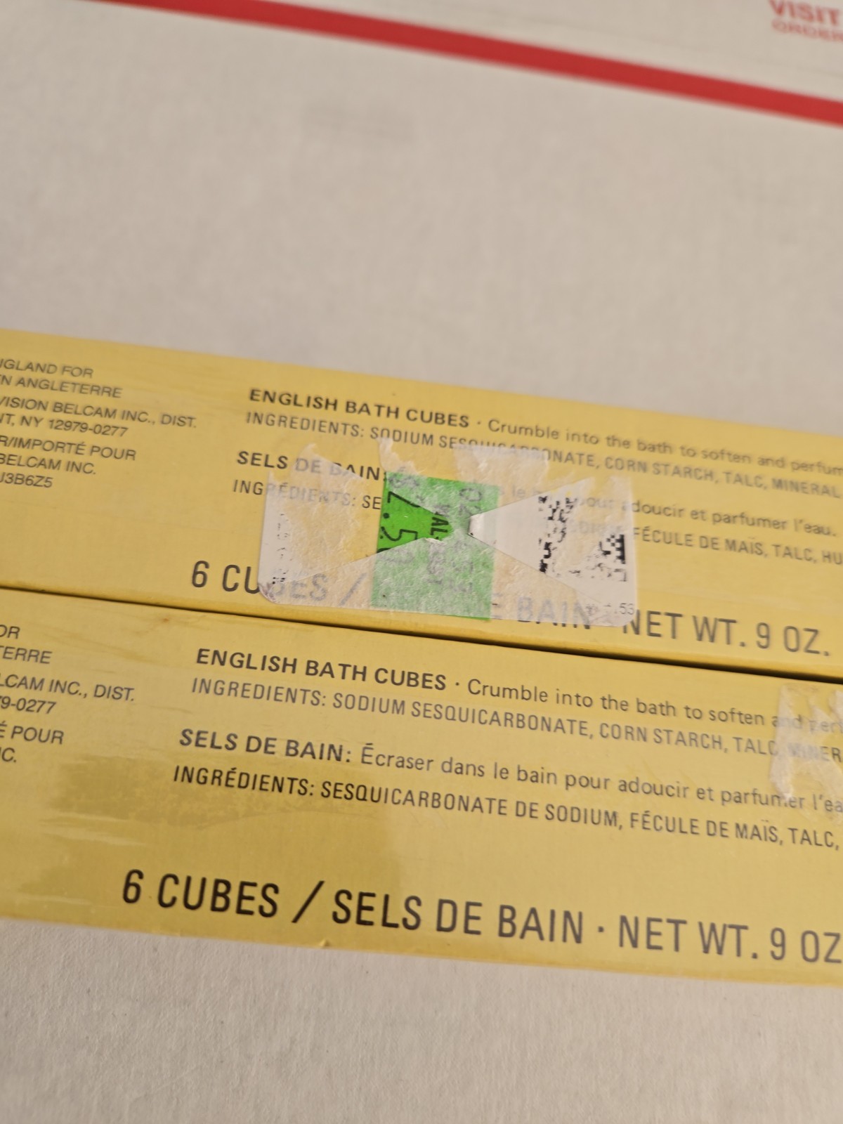 Lot Of 2 Sealed Delagar English Bath Cube Set Made in England Floral Scents 9 oz