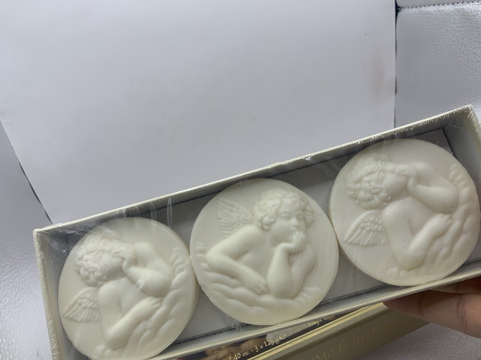 SAPONIFICIO ARTIGIANALE FIORENTINO 3 Angel Cherub Boxed Soaps Made In Italy BN