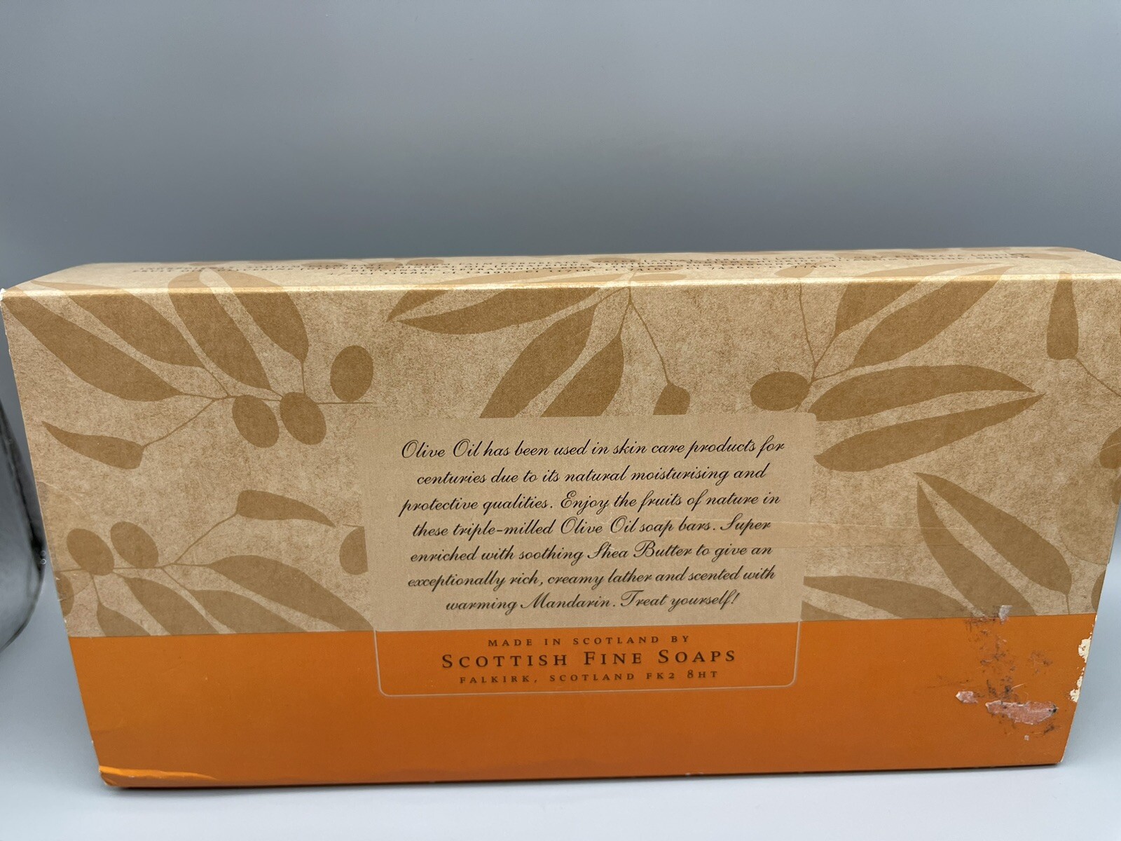Scottish Fine Soaps 2 Mandarin Olive Oil Shea Butter Guest Soap Bars Scotland