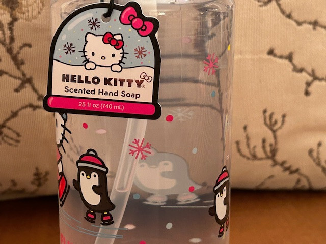 Hello Kitty WINTER skater figure ICE SKATING gift skates Hand Soap 25 OZ Sanrio