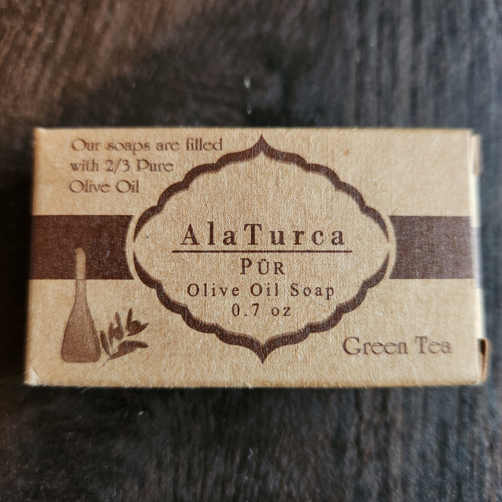 Lot of 5 AlaTurca PUR Olive Oil Soap Bars Green Tea 0.7oz Handmade in Turkey