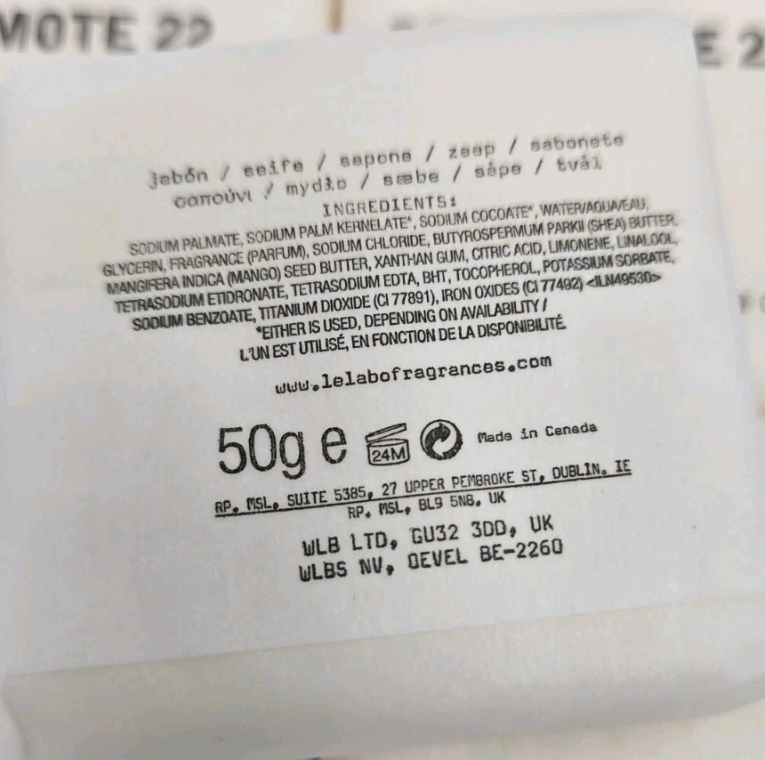 Lot of 5 New Le Labo Bergamote 22 Soap 30g 1 oz Bars BB 06/29