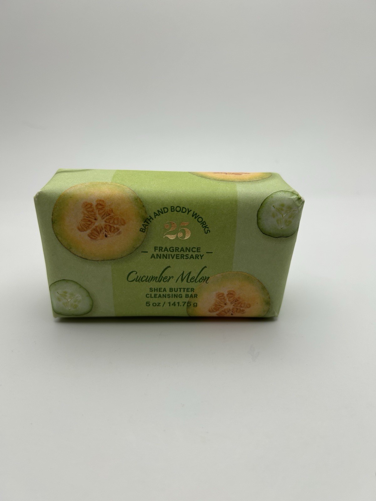 Bath & Body Works Cucumber Melon Shea Butter Cleansing Body Bar Soap 5 oz NEW