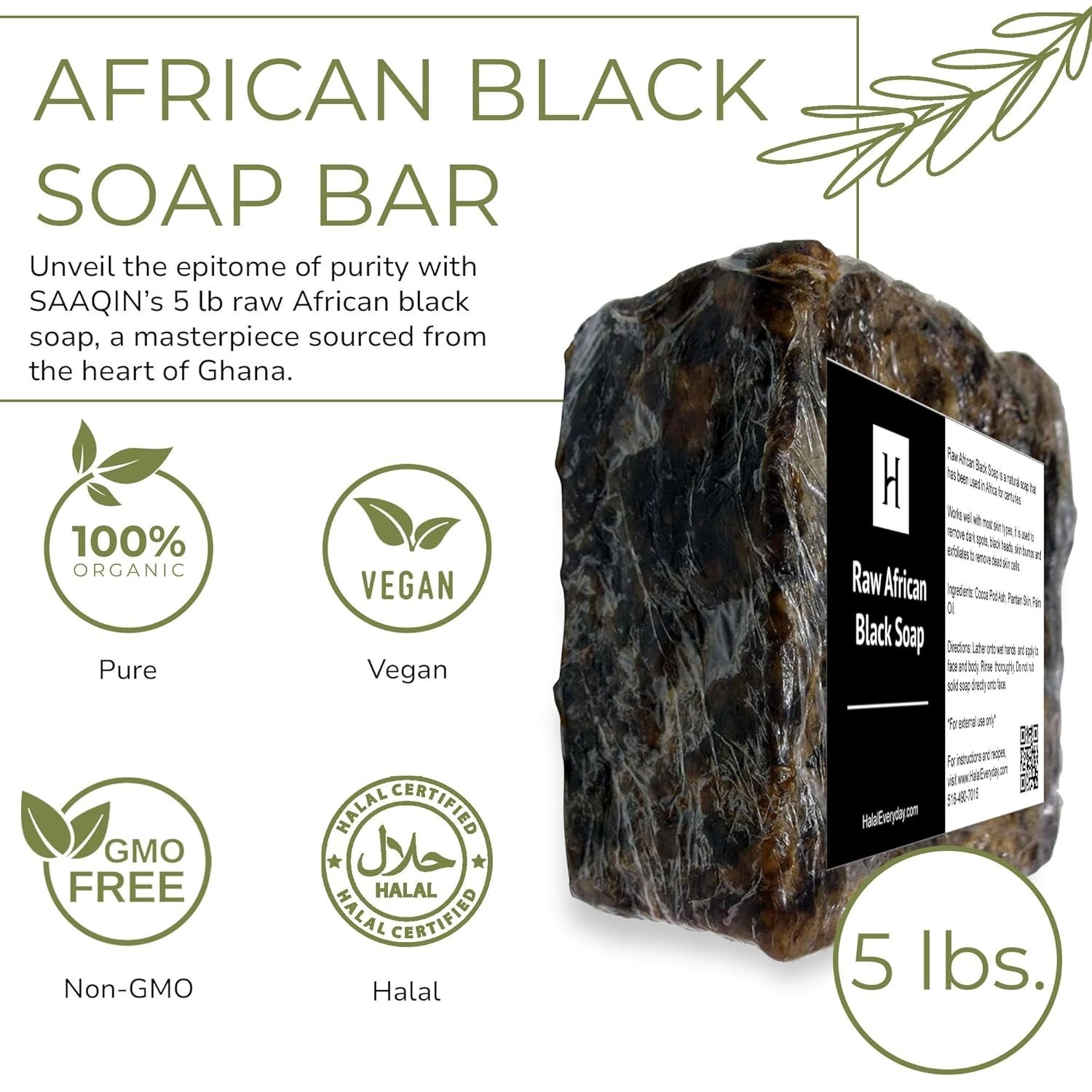 Raw African Black Soap 5 lb – Natural Soap from Ghana