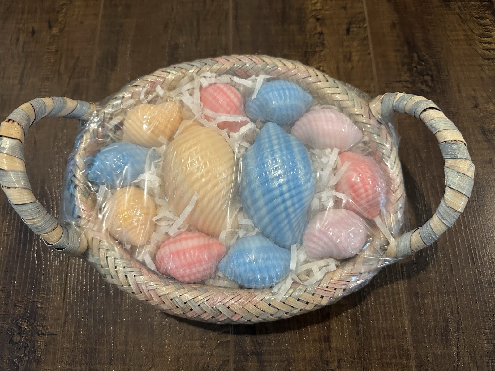 VTG BEN RICKERT DECORATIVE Sea Shell Soap Basket NEW SEALED Multicolor