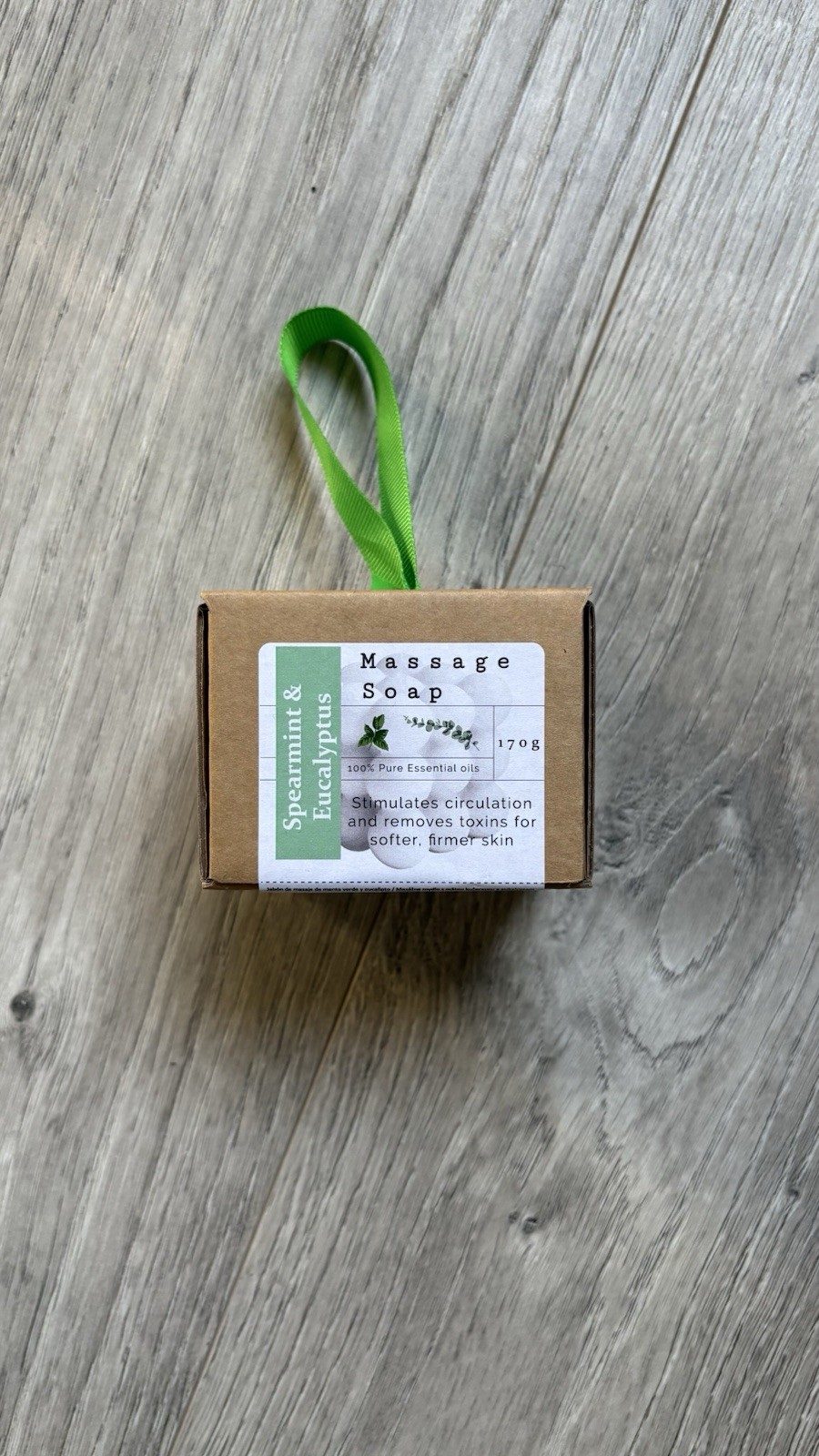 Handcrafted massage soap made with natural ingredients and pure essential oils