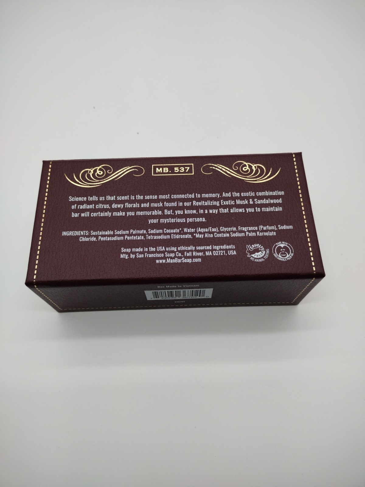 San Francisco Soap Co Man Bar Exotic Musk Sandalwood 10oz Revitalizing MB537