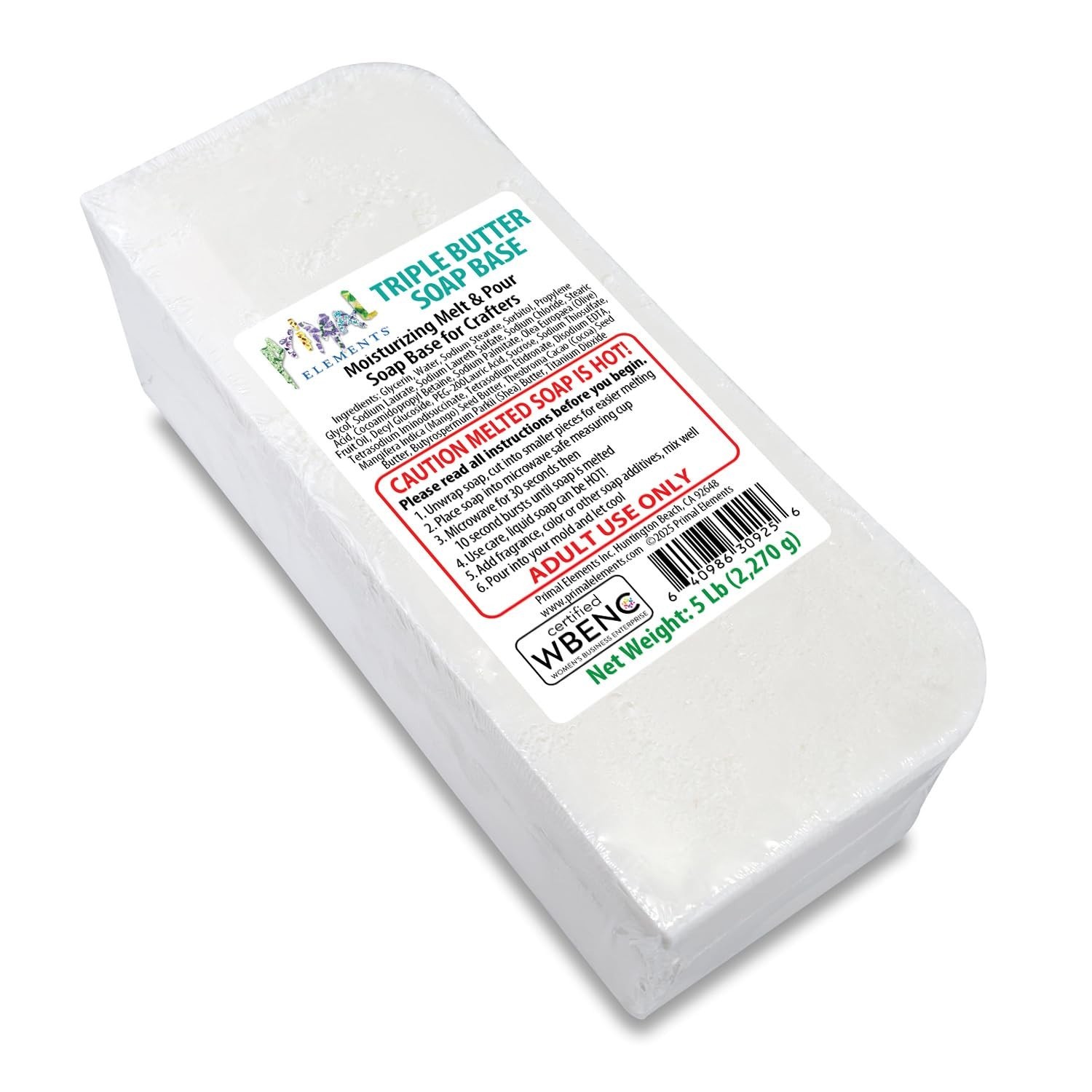 Moisturizing Triple Butter Soap Base – Mango, Shea & Cocoa – 5 lb Melt & Pour Gl