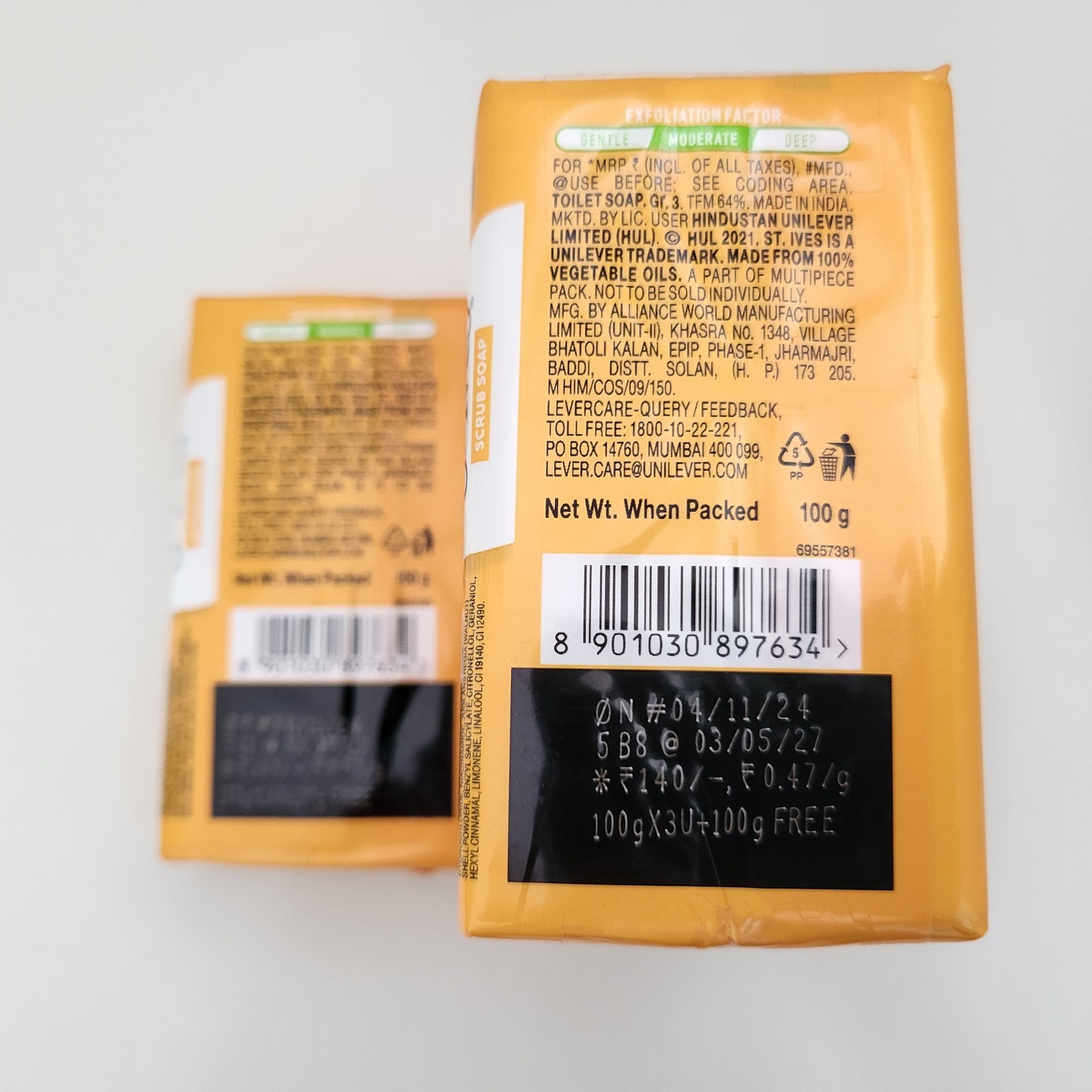 5 SEALED ST IVES VITAMIN C & ORANGE SCRUB SOAP 3.5 oz