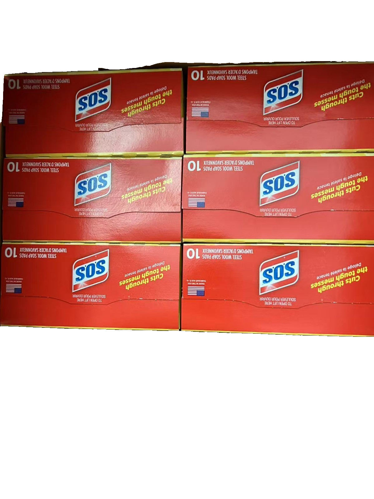 S.O.S. Steel Wool Soap Pads 10 count (Pack of 6)