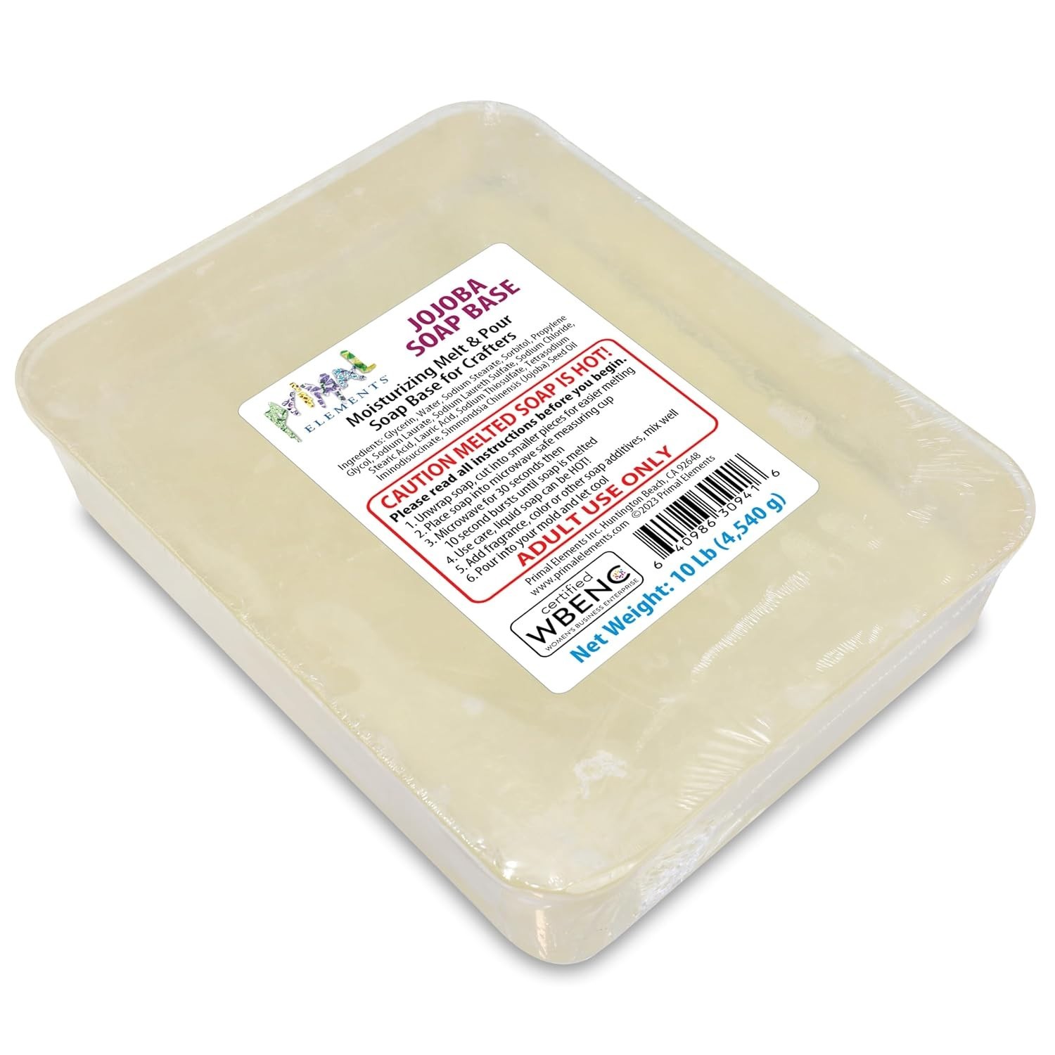 Glycerin 10lb Jojoba Oil Soap Base – & Cruelty-Free for Easy Soap Making