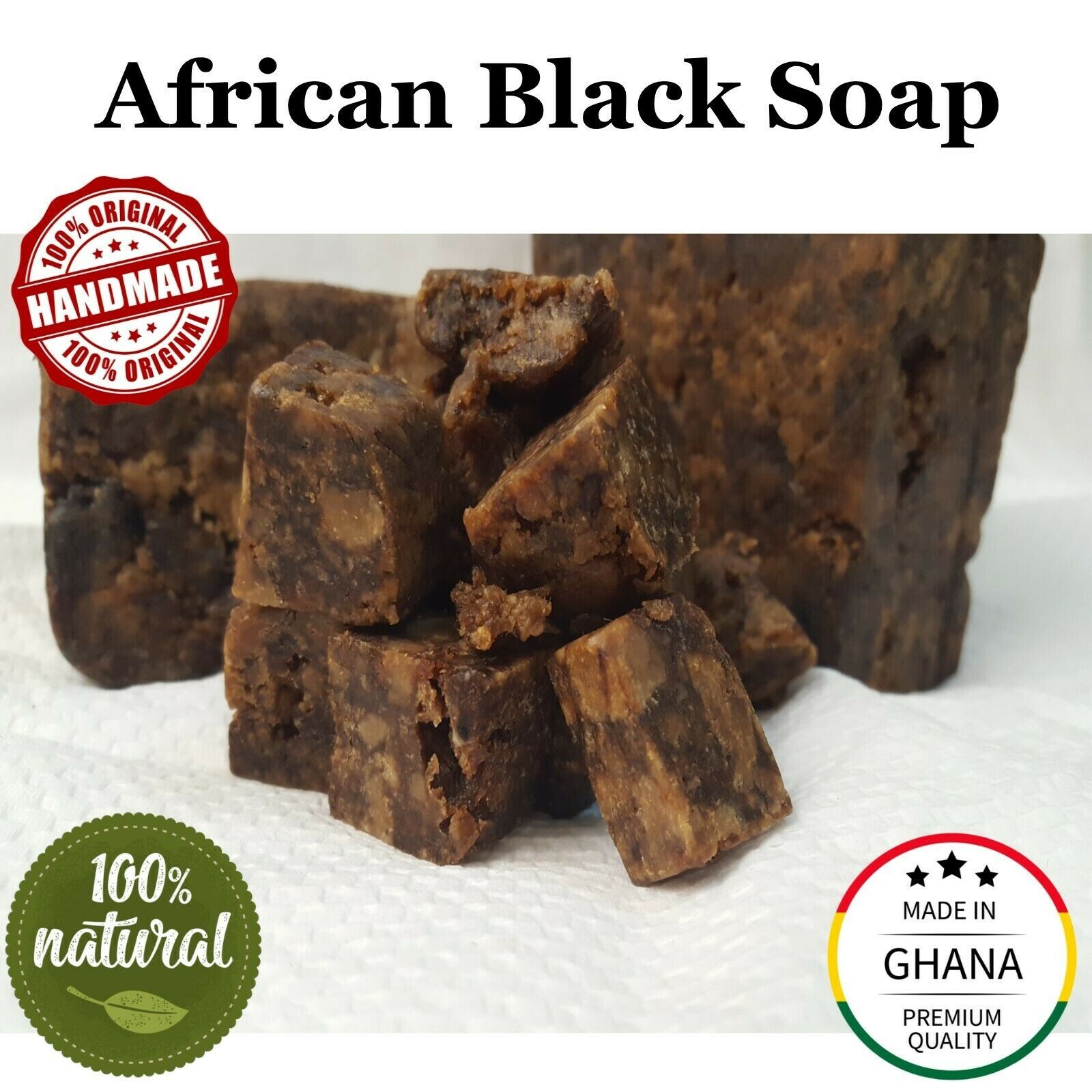 Liquid African Black Soap 16 oz. 100% Pure Natural Raw Organic Face Body Bath