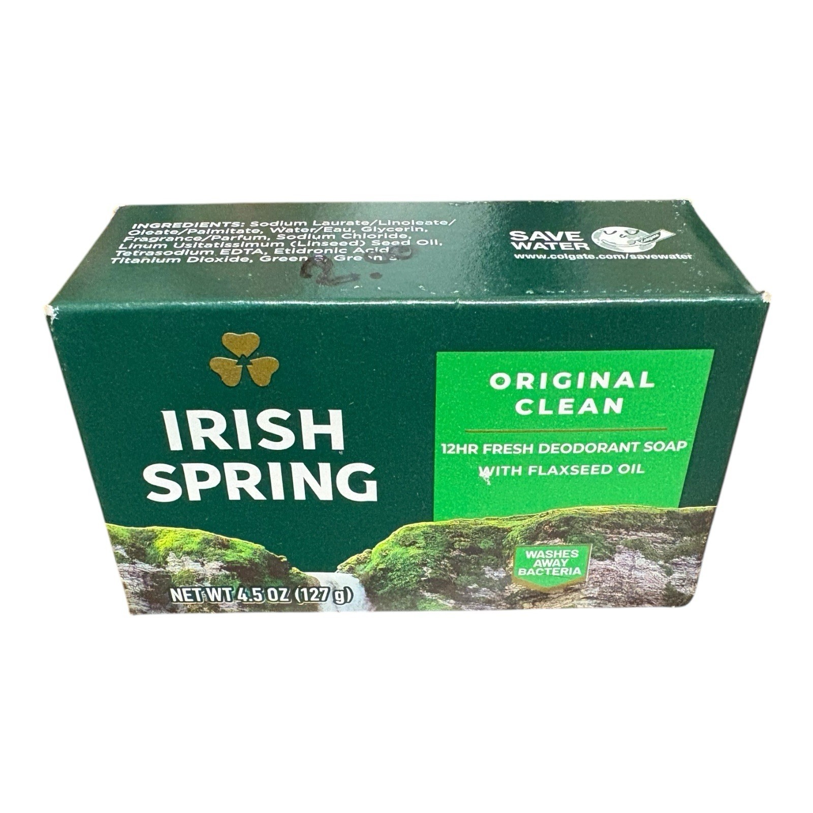 Irish Spring Original Clean 12HR Fresh Deodorant Soap 4.5 OZ (127g)