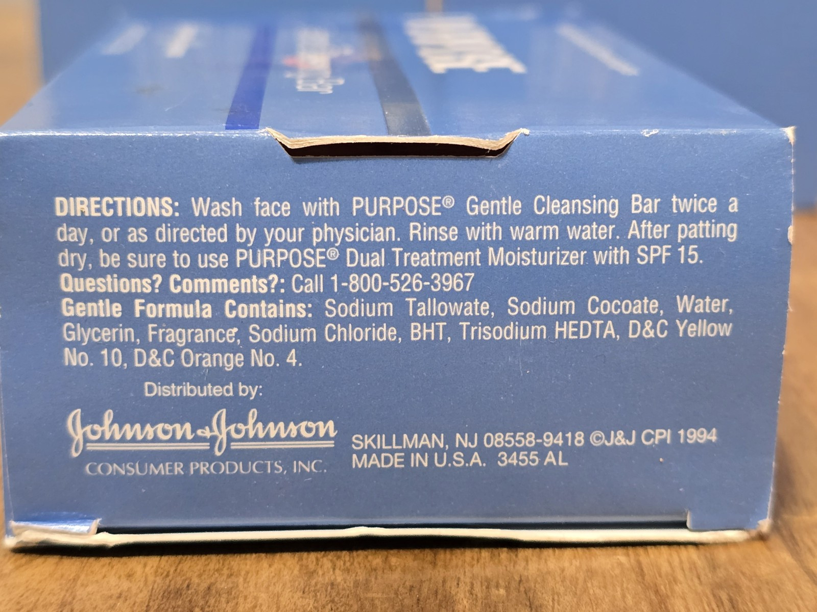 Purpose Gentle Cleansing Oil-Free Hypoallergenic 6 Ounce Pack of 3 Soap Bars NOS