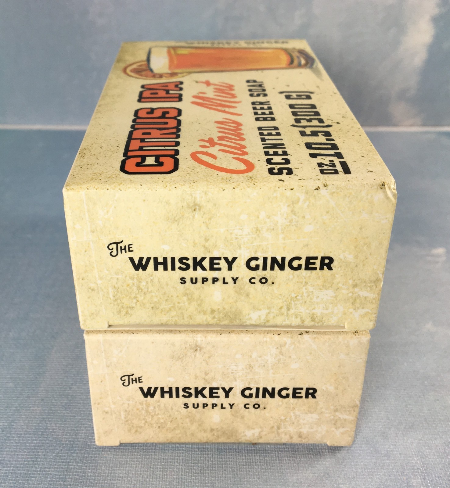The Whiskey Ginger Co. Citrus Mint Beer Soap, 2 Pack, 10.5 oz (300 g) Each
