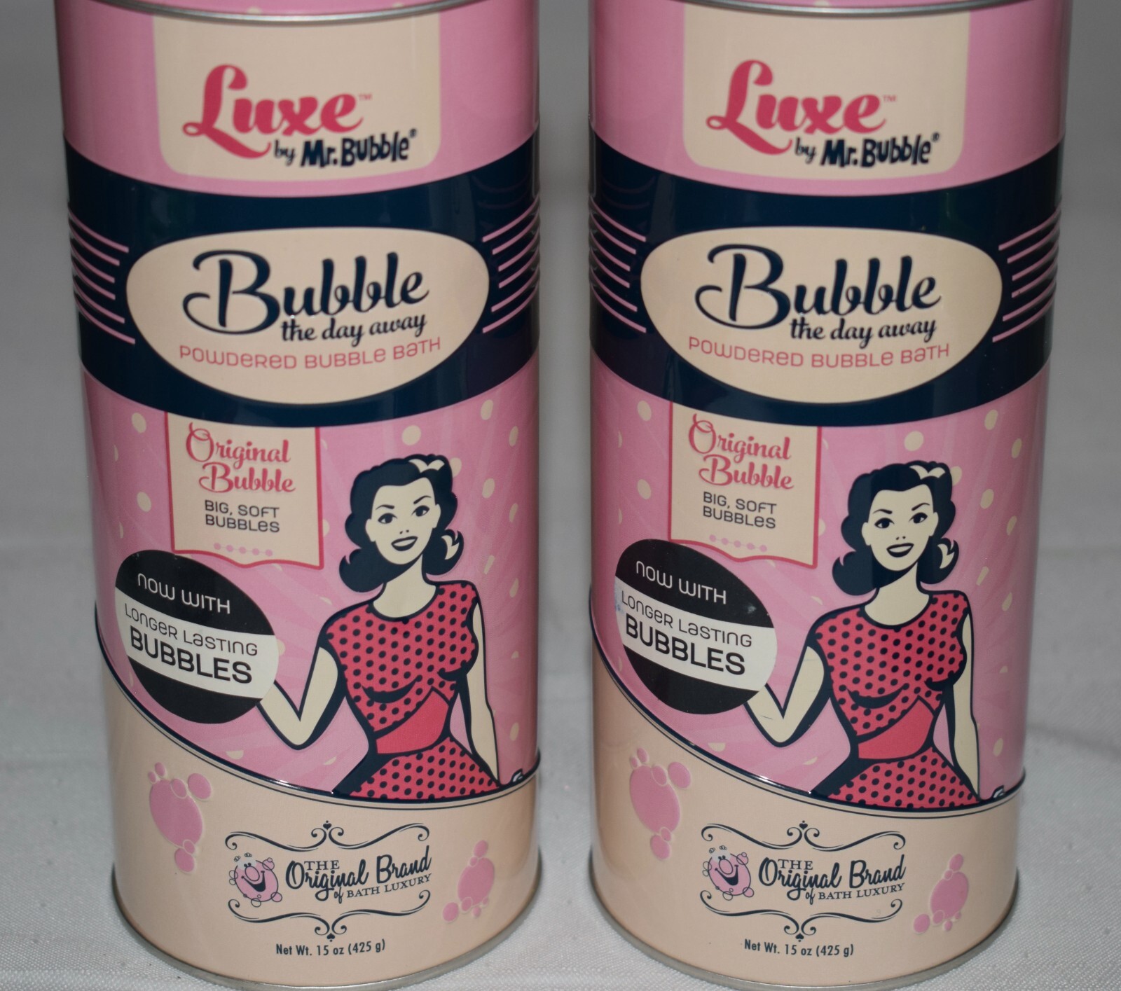 2x Luxe By Mr. Bubble Bubble The Day Away Powdered Original Bubble Bath 15oz US3