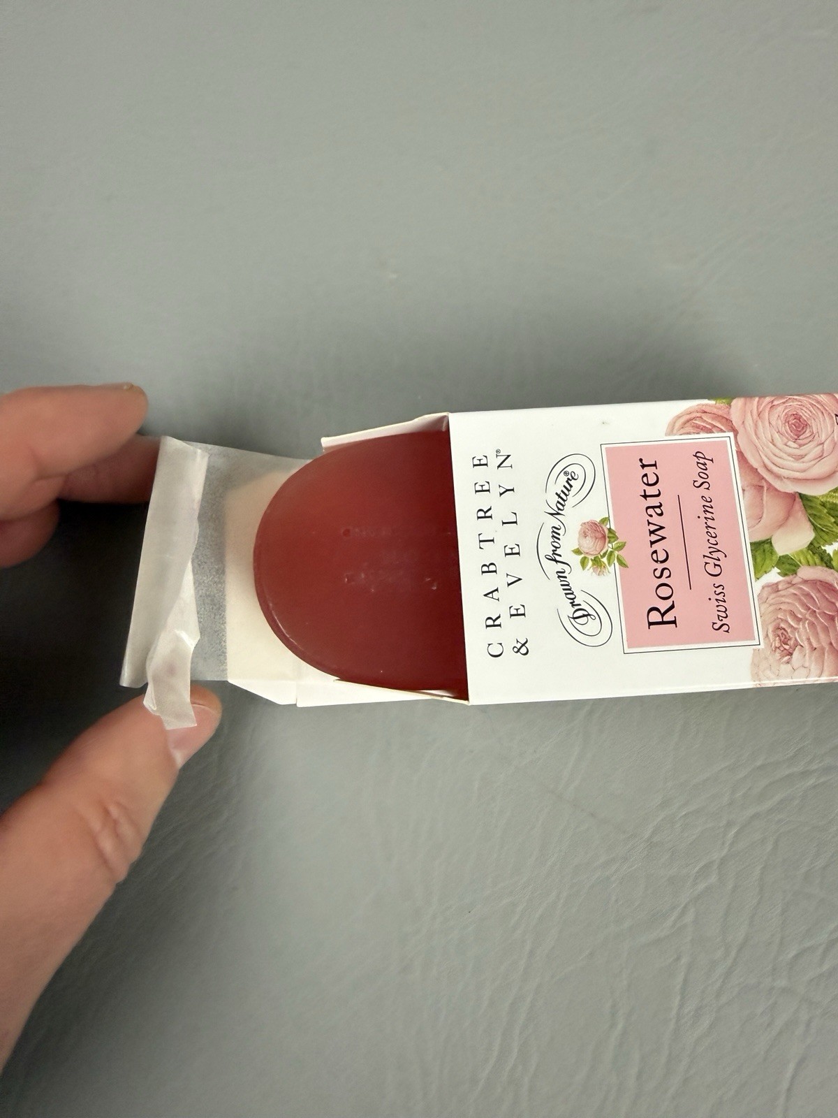 Crabtree & Evelyn Rosewater Glycerine Soap 100g 3.5 oz Made in Switzerland