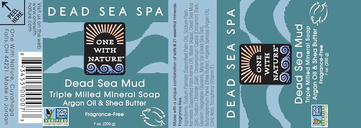 Dead Sea Mud Soap 4oz 3-Pack Purifying Exfoliating for Face and Body Men Women