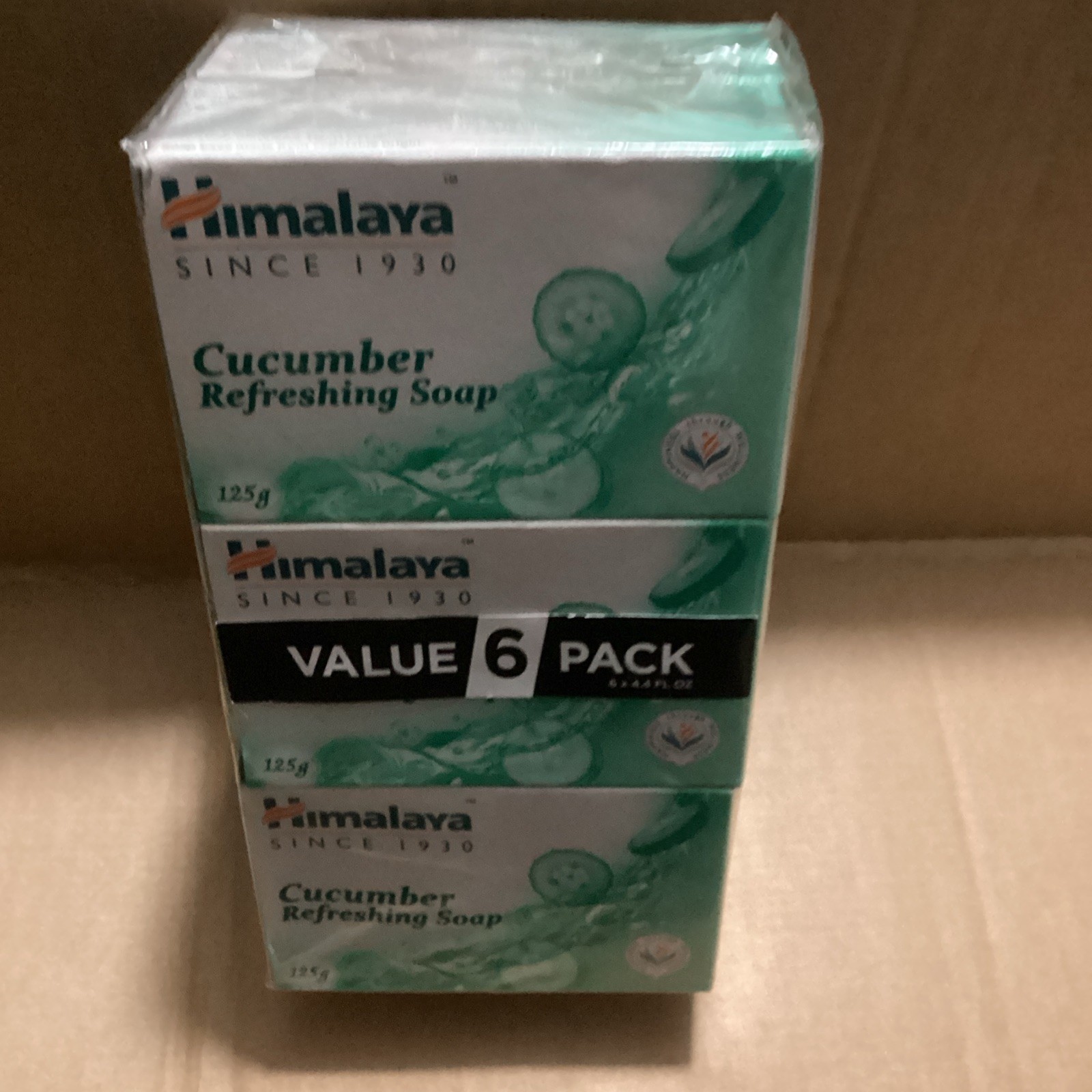 6 Himalaya Cucumber Soaps- 125 g each. Traditional Ayurvedic Skincare Health
