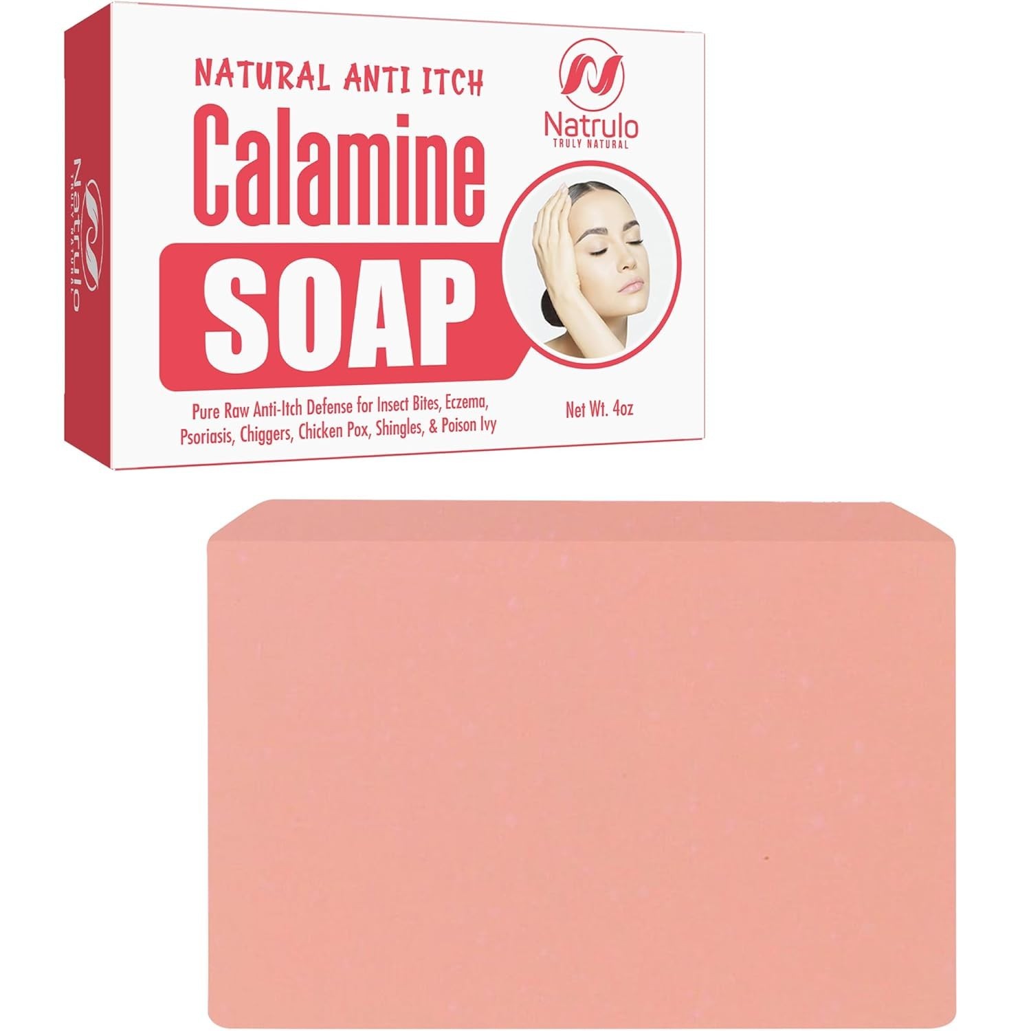 Natural Fast Acting Itch Relief Soap Bar – Calming Calamine Soap for Itchy Sk…