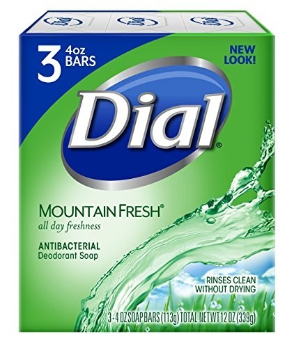 Antibacterial Bar Soap 4 Ounce 3 Bars Mountain Fresh For Dry Skin