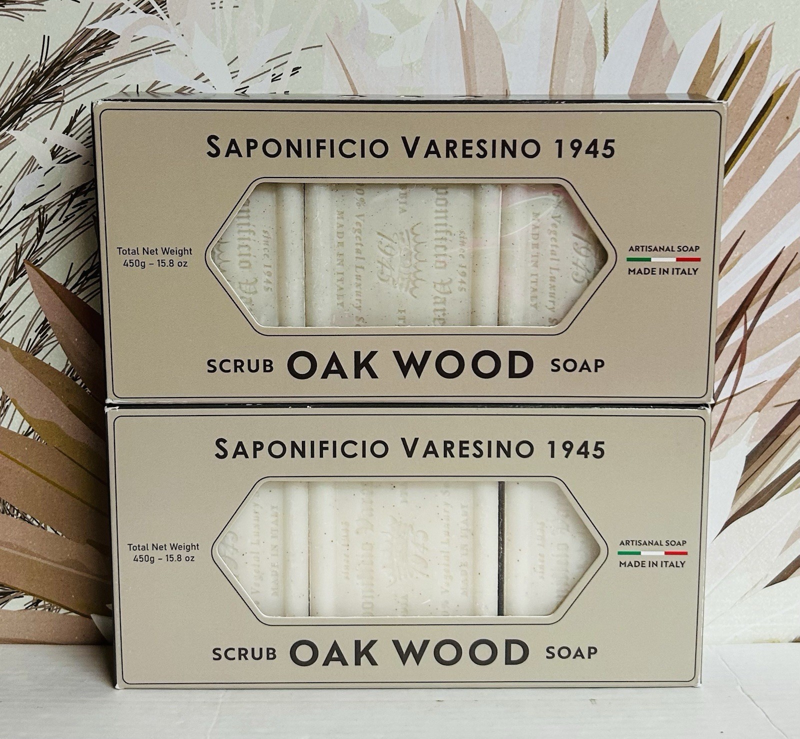 2-Pack Saponificio Varesino ~ Oak Wood Artisanal Bar Soap 6 Bars 5.2 oz Each