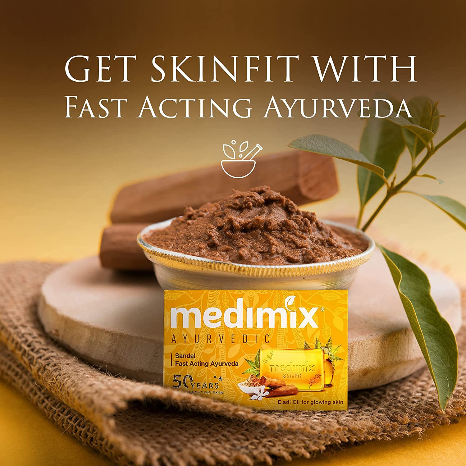 5 X Medimix Ayurvedic Sandal Bathing Soap Bar with Eladi Oil – 125g -Free Ship