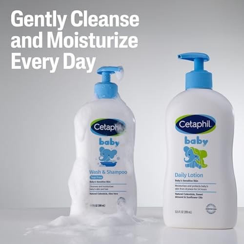 Cetaphil Baby Daily Lotion, Organic Calendula, Sensitive Skin, 13.5 fl oz