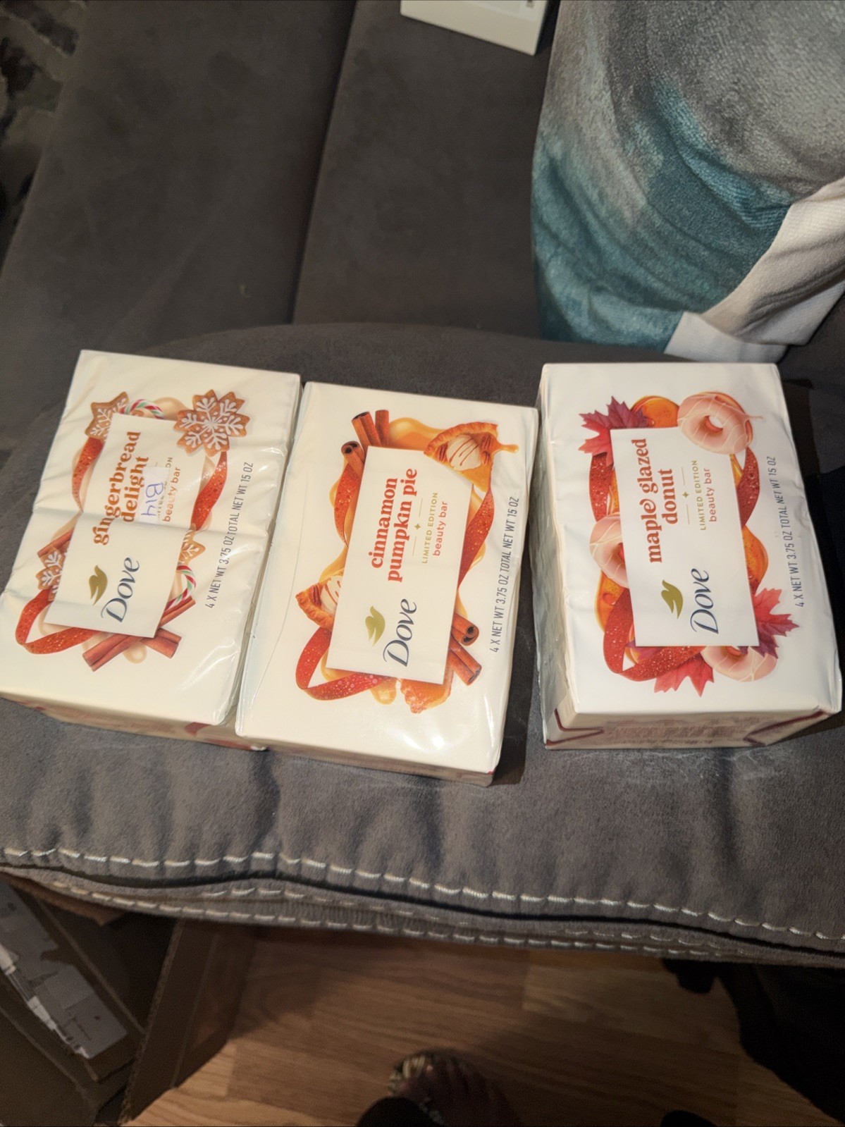 Dove Cinnamon Pumpkin Pie Limited Edition Beauty Bar Soap 4 Bars 3.75 oz 15 oz