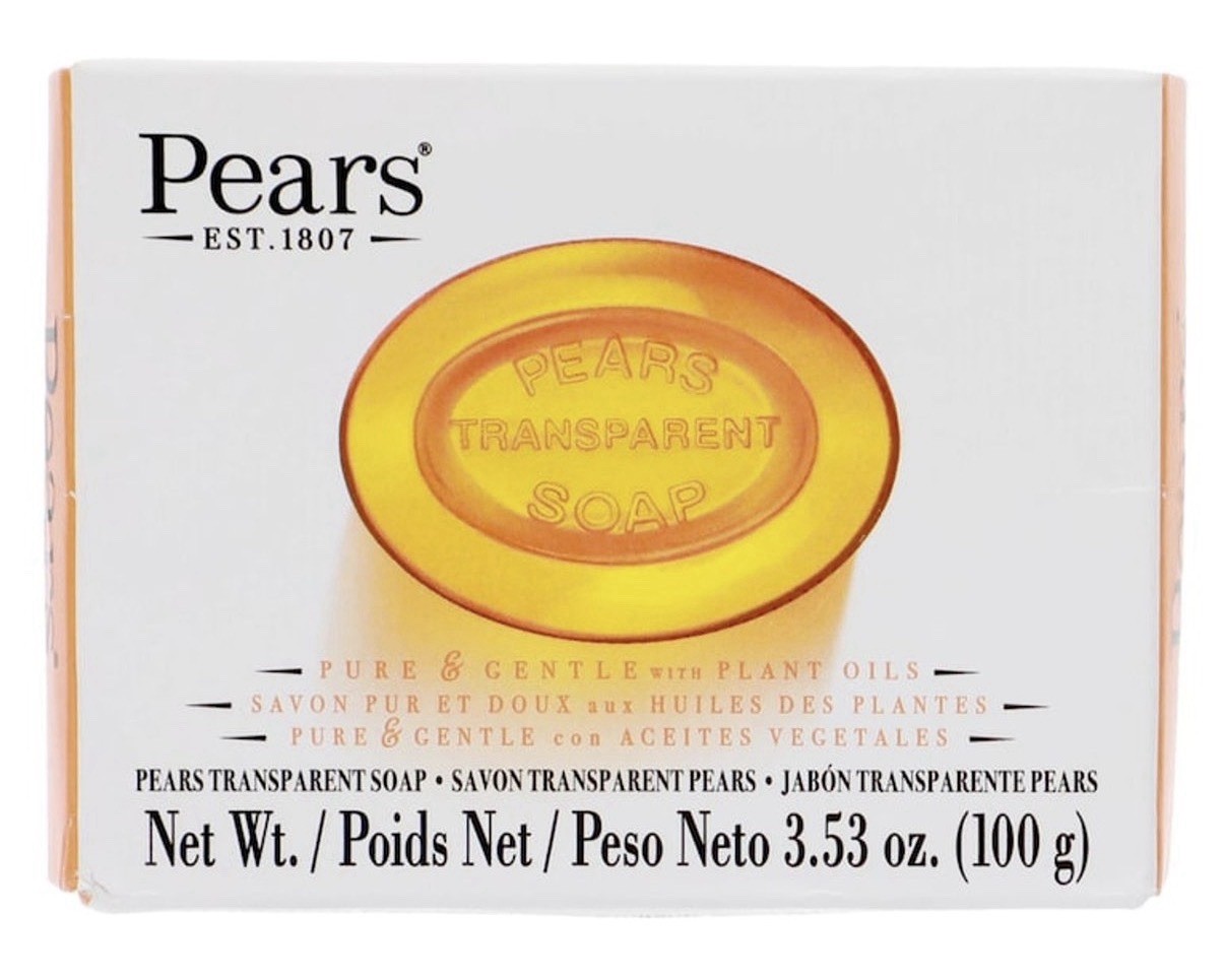 Pears Transparent Glycerin Bar Soap Pure & Gentle Original Amber 3.53 Oz