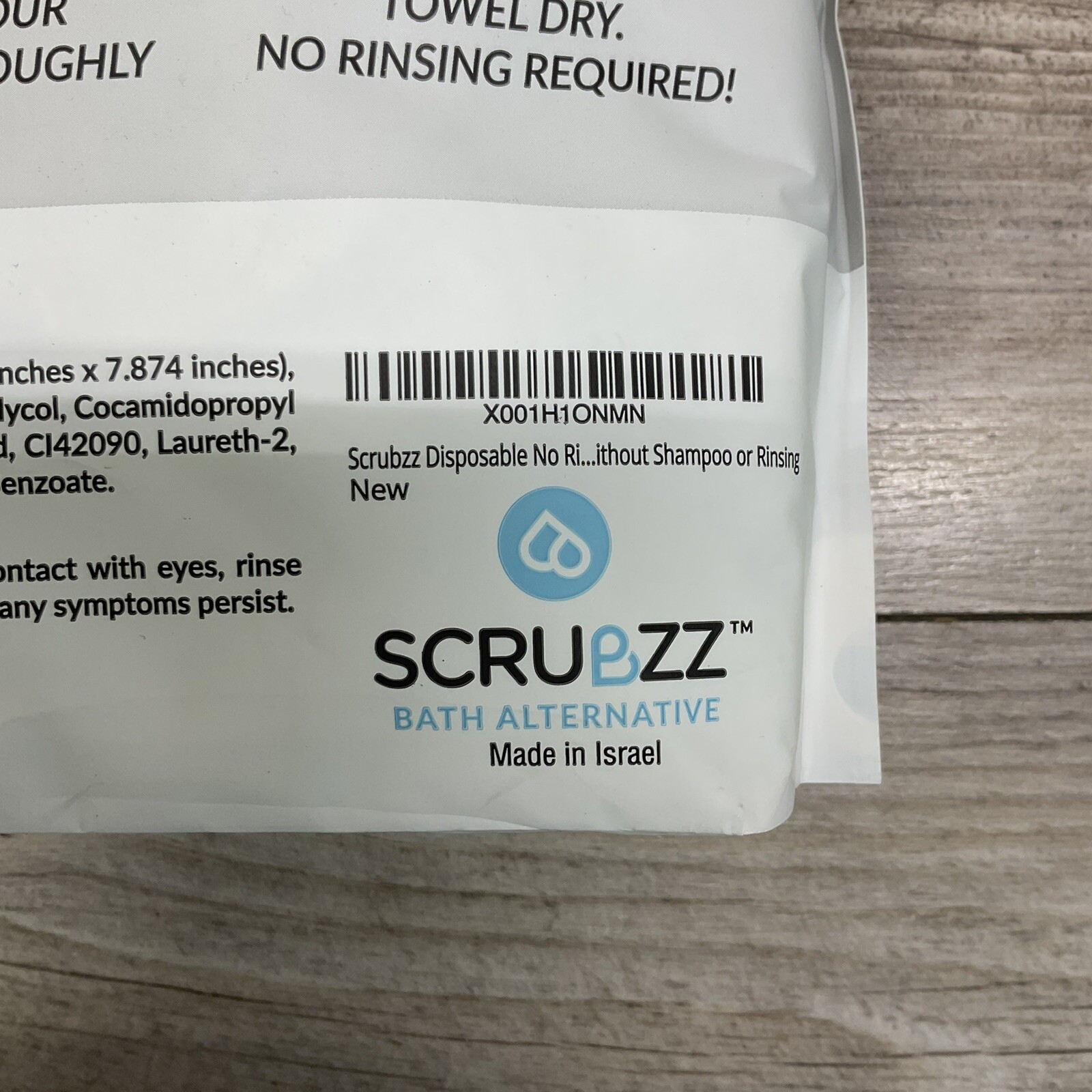 Scrubzz Disposable No Rinse Bathing Wipes – 25 Pack – All-In-1 Single Use Shower