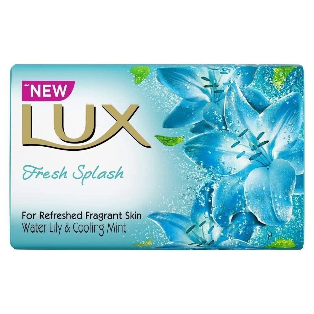 Lux Fresh Splash Soap 100g With Cooling mint Helps to Clean your Skin Pack of 8
